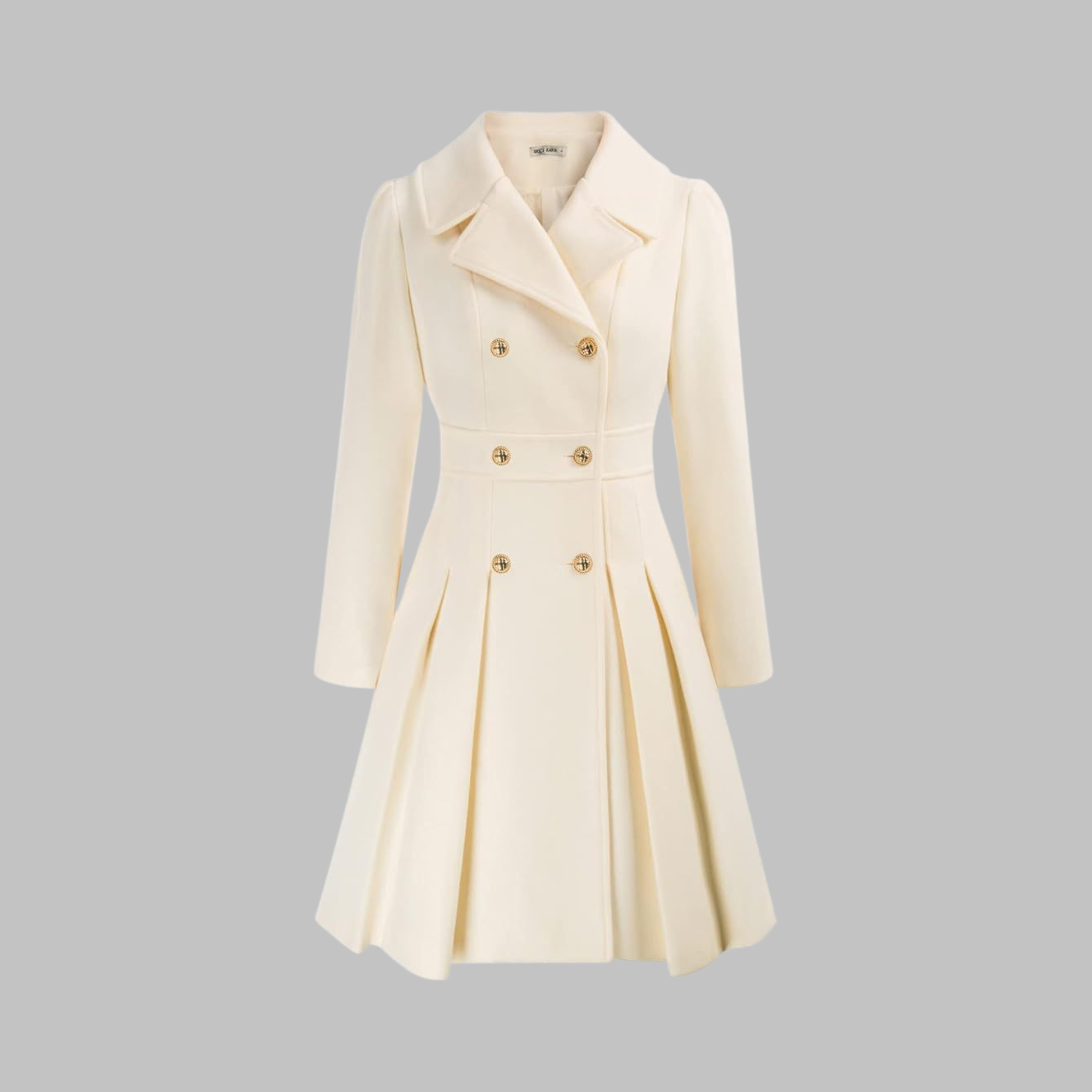 DAMI™ Elegant Double-Button Long-Sleeve Coat