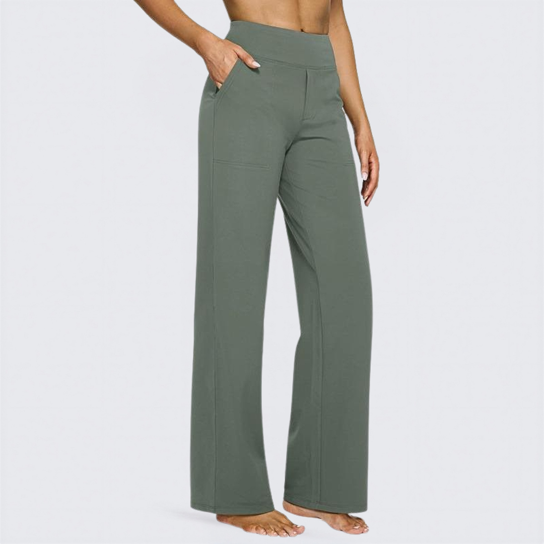 WHITNEY™ Ultra-Comfort High-Waist Wide-Leg Pants for Yoga, Outdoors, and Everyday Fun