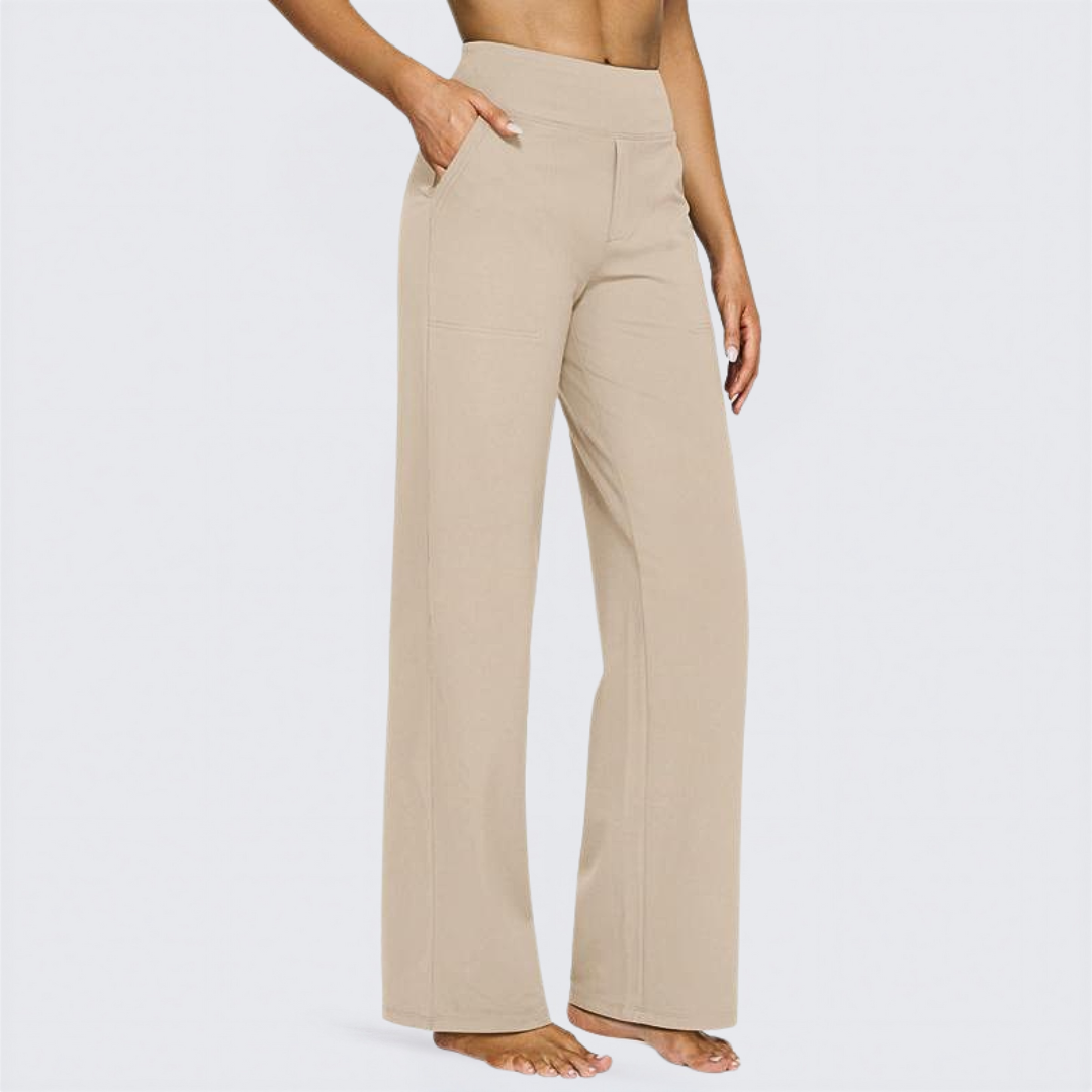 WHITNEY™ Ultra-Comfort High-Waist Wide-Leg Pants for Yoga, Outdoors, and Everyday Fun