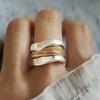 RENA™ Silver & Gold Thread Ring