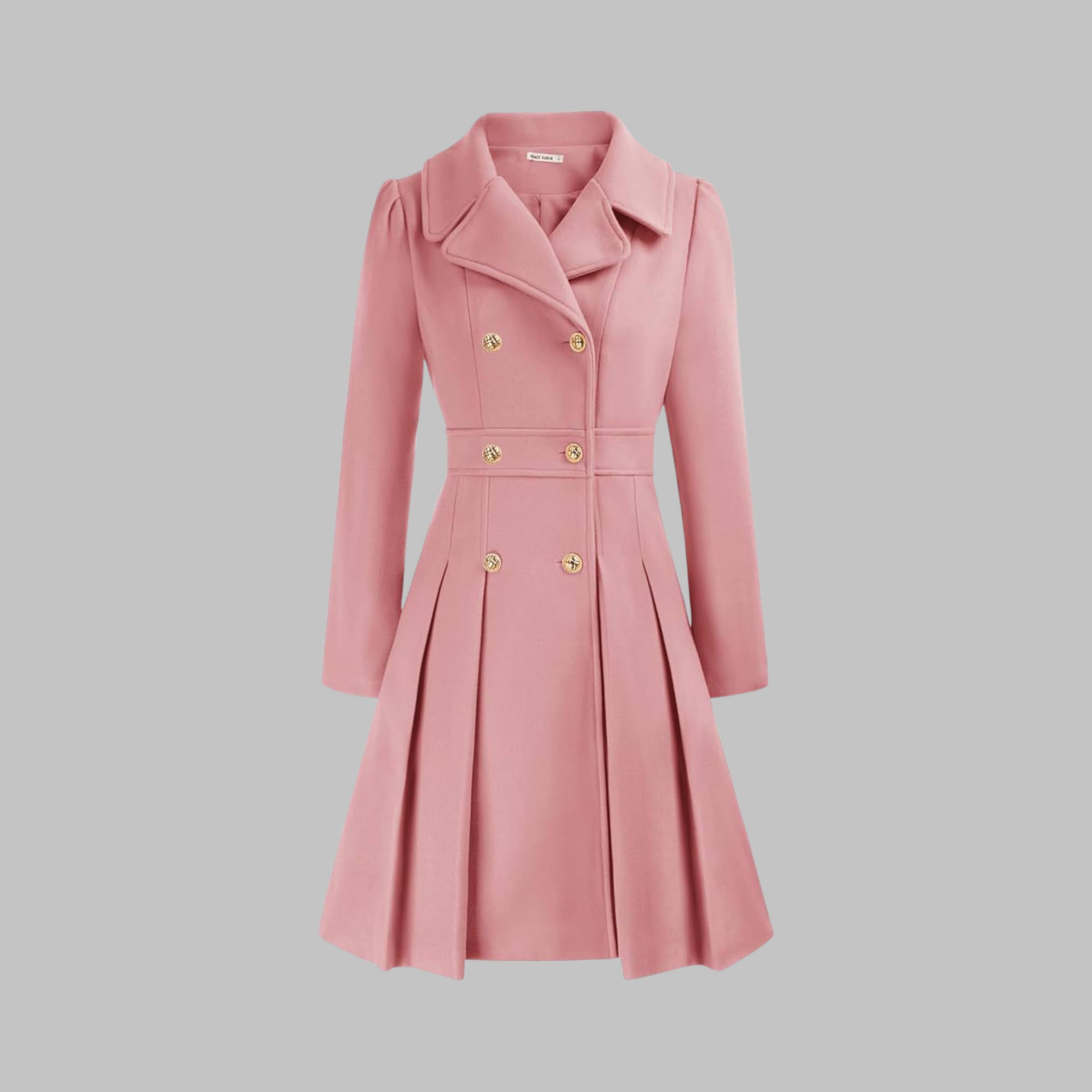 DAMI™ Elegant Double-Button Long-Sleeve Coat