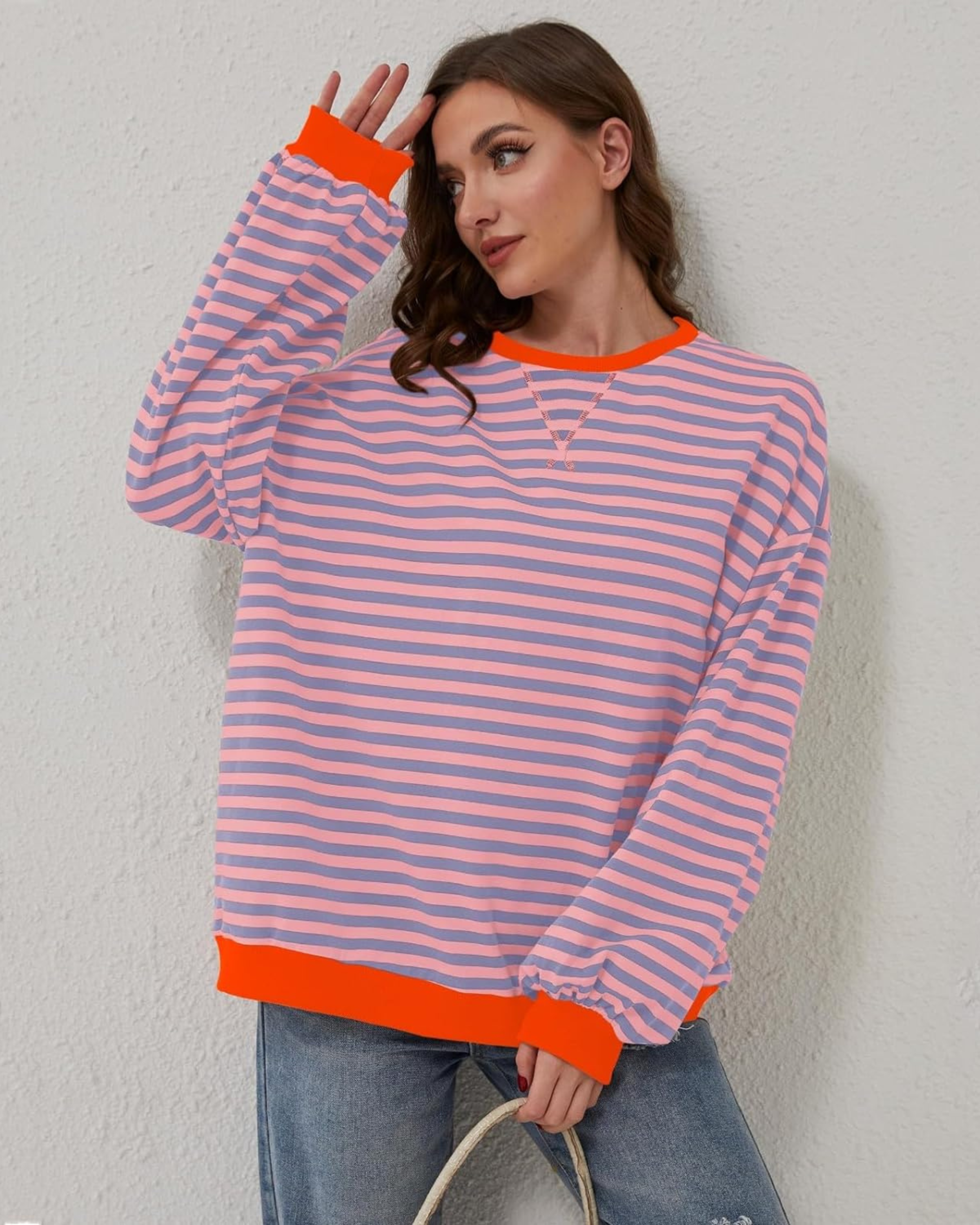 ROXANNE™ Striped Oversized Sweatshirt - Cozy, Relaxed Fit