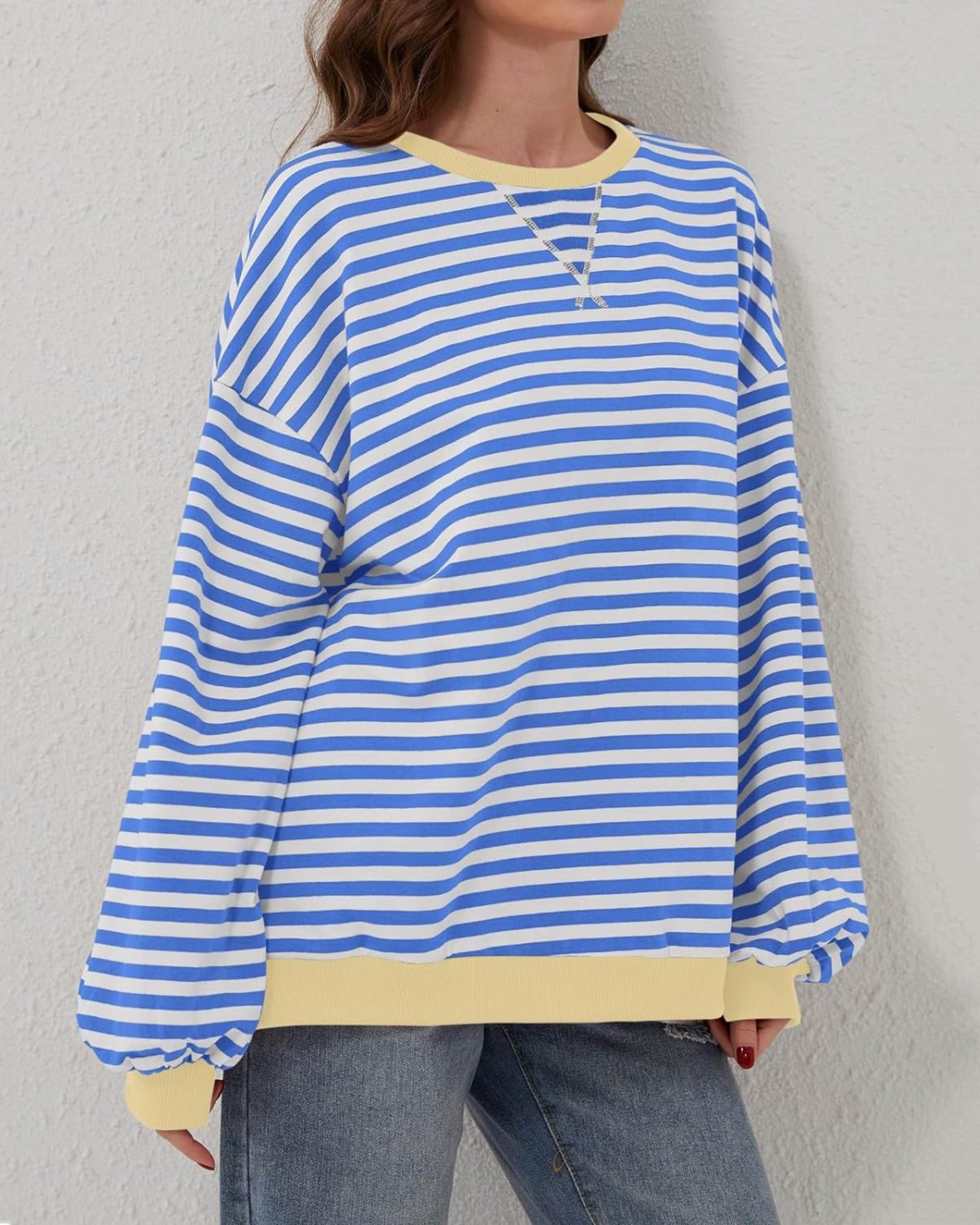 ROXANNE™ Striped Oversized Sweatshirt - Cozy, Relaxed Fit