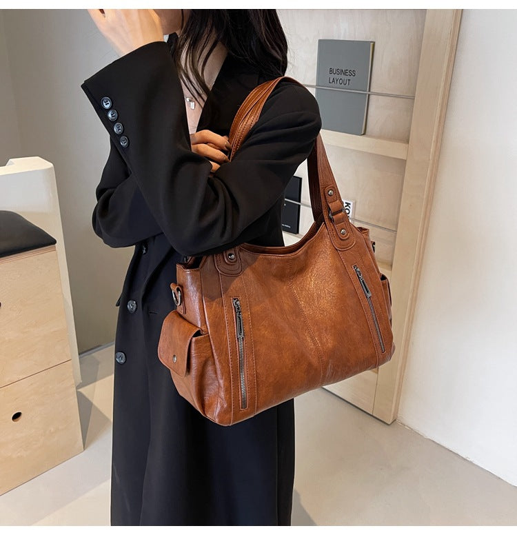 NOEMIE™ Timeless Classic Leather Tote Bag