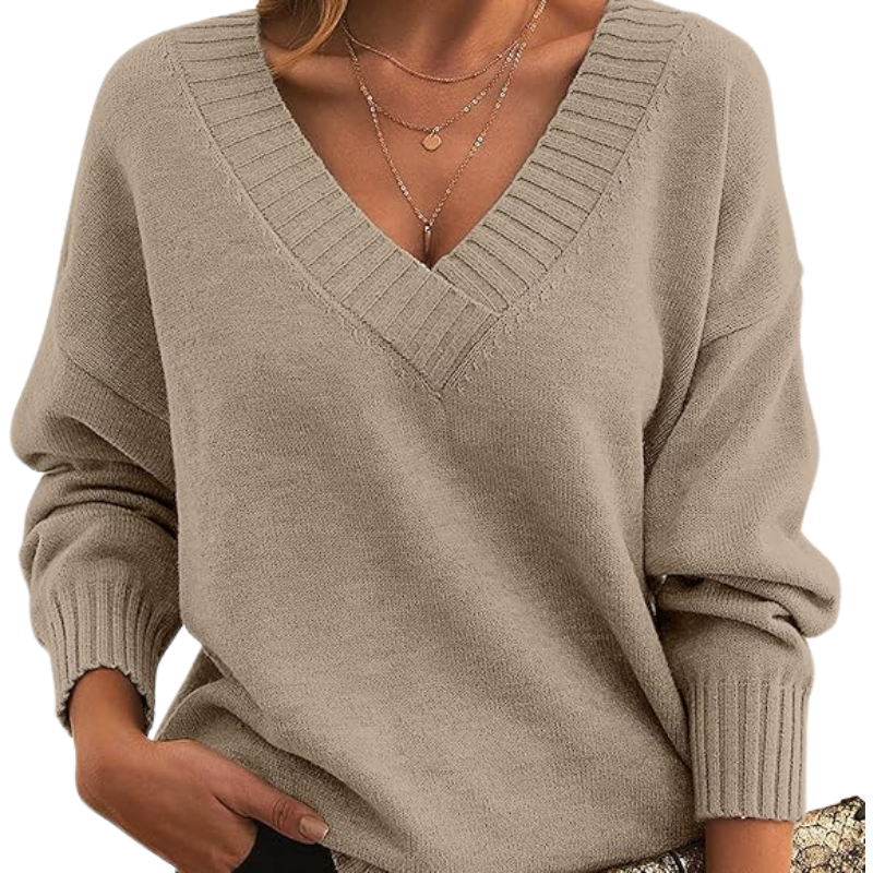 LILLIAN™ Lightweight V-Neck Knit Sweater - Soft, Flattering Fit