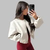 DHANE™ Sleek Long-Sleeve Zip-Front Crop Top Jacket