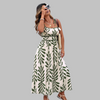 RAHIRA™ Casual Sleeveless Maxi Dress with Summer Leaf Print