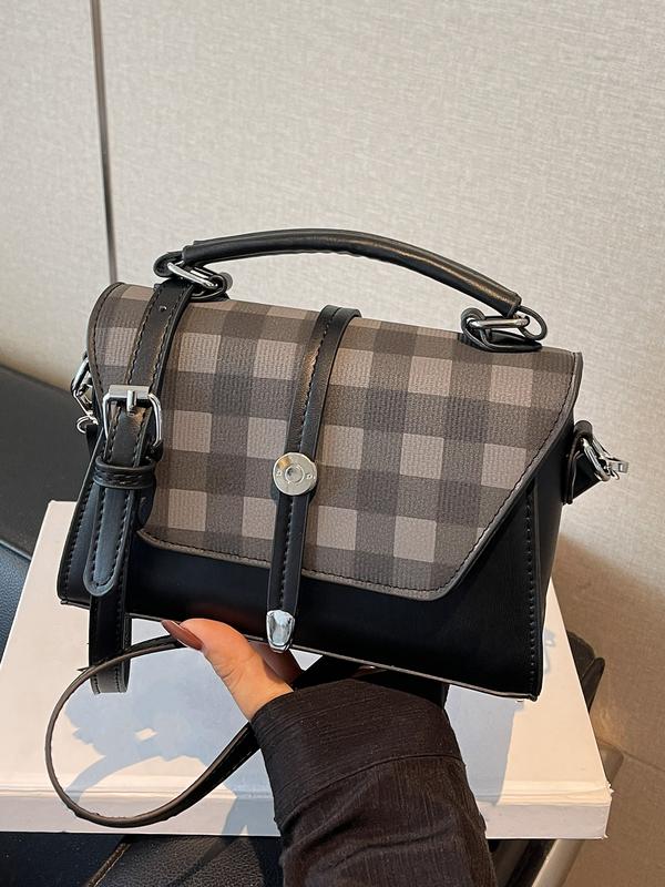 AVANLIE™ Trendy Contrast-Stitch Mini Square Shoulder Bag