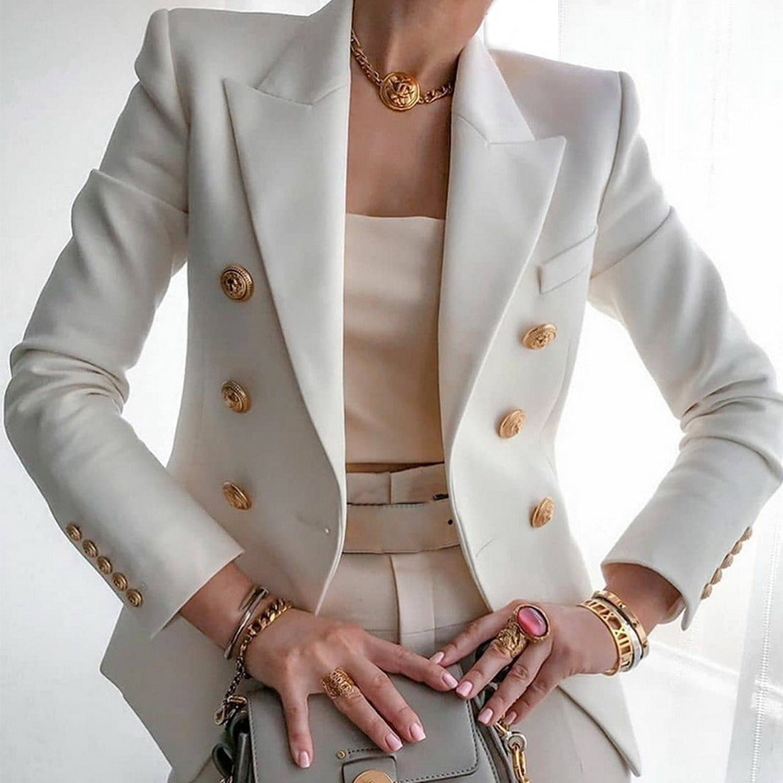 FRANCINE™ Timeless Classic Blazer – Effortless Elegance for Any Occasion