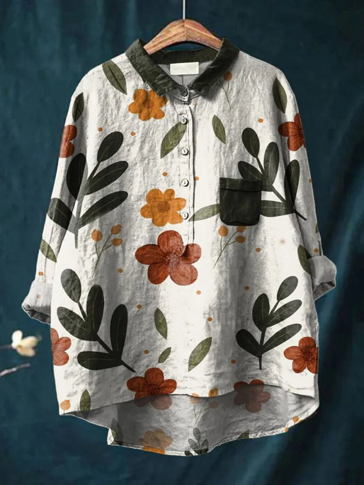 ELEANOR™ - Sophisticated Plant Art Shirt