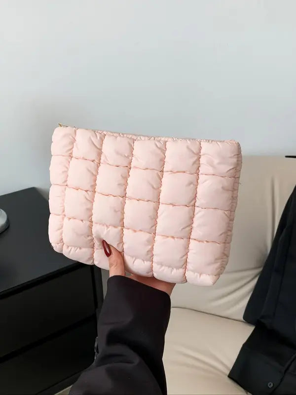 EMILY™ Large-Capacity Quilted Pouch with Durable Zipper – Travel Storage Bag