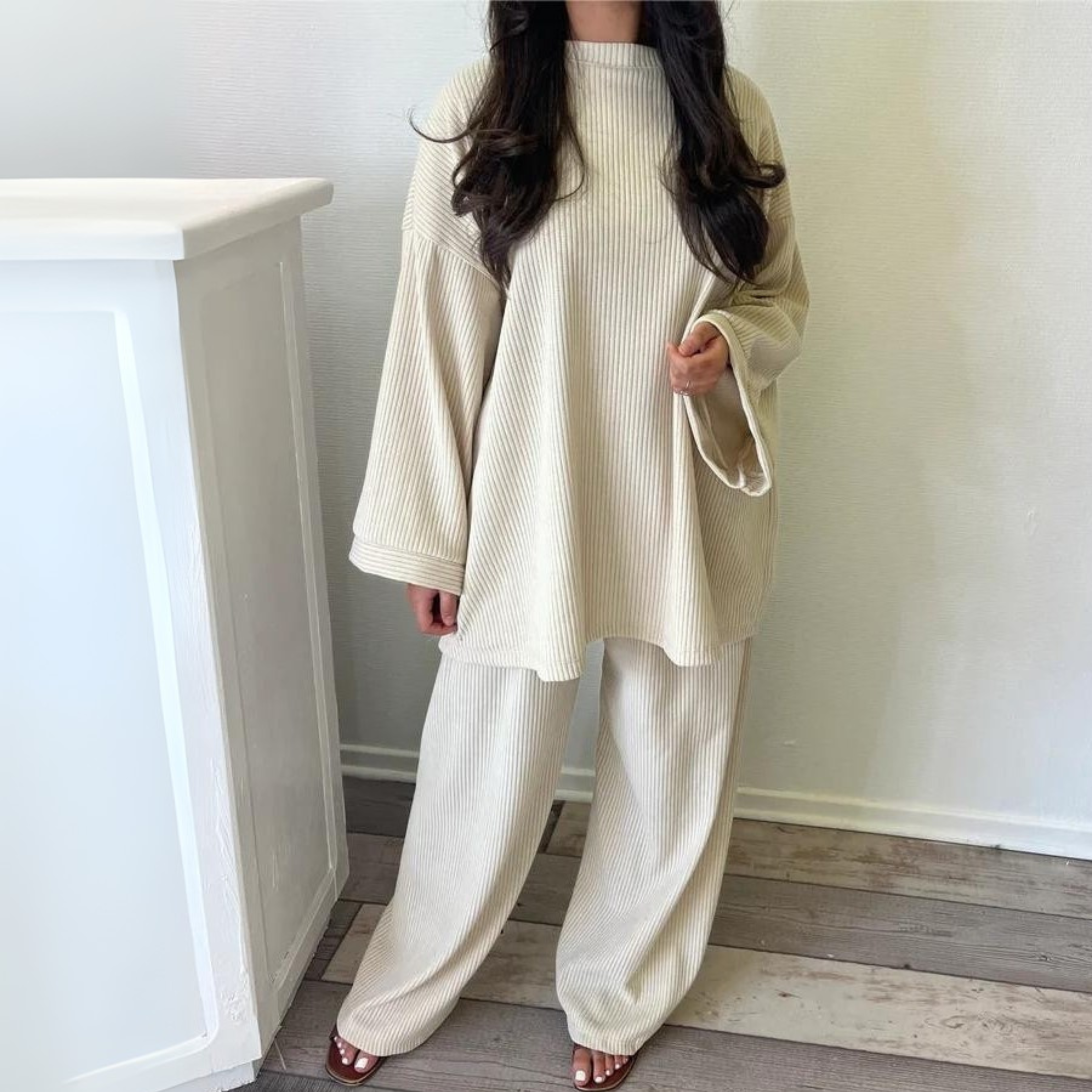 UNI™ Relaxed-Fit Top & Wide-Leg Pants Set