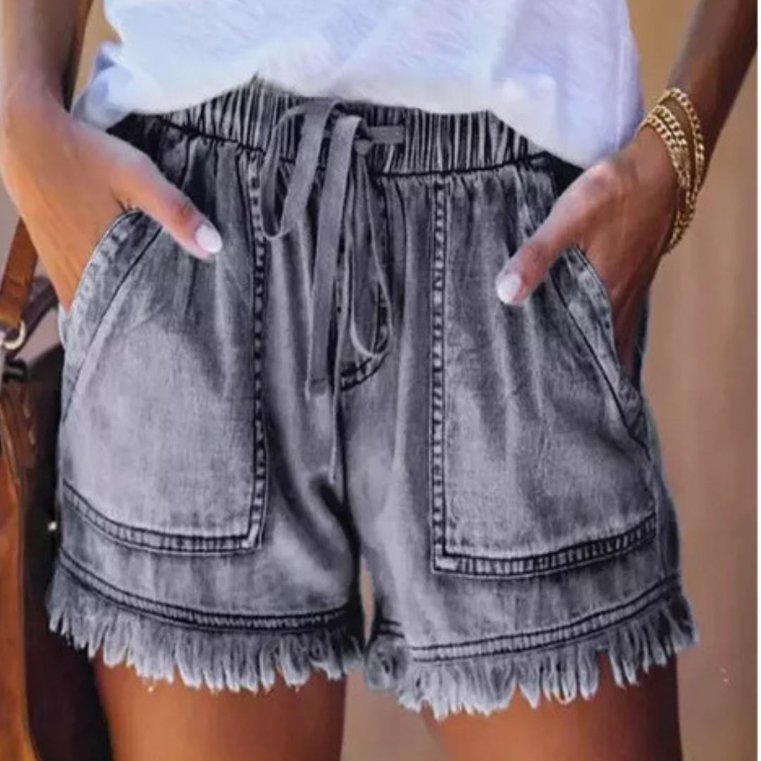 IMELDA™ Soft Waist-Tie Casual Shorts, Relaxed Loose-Fit