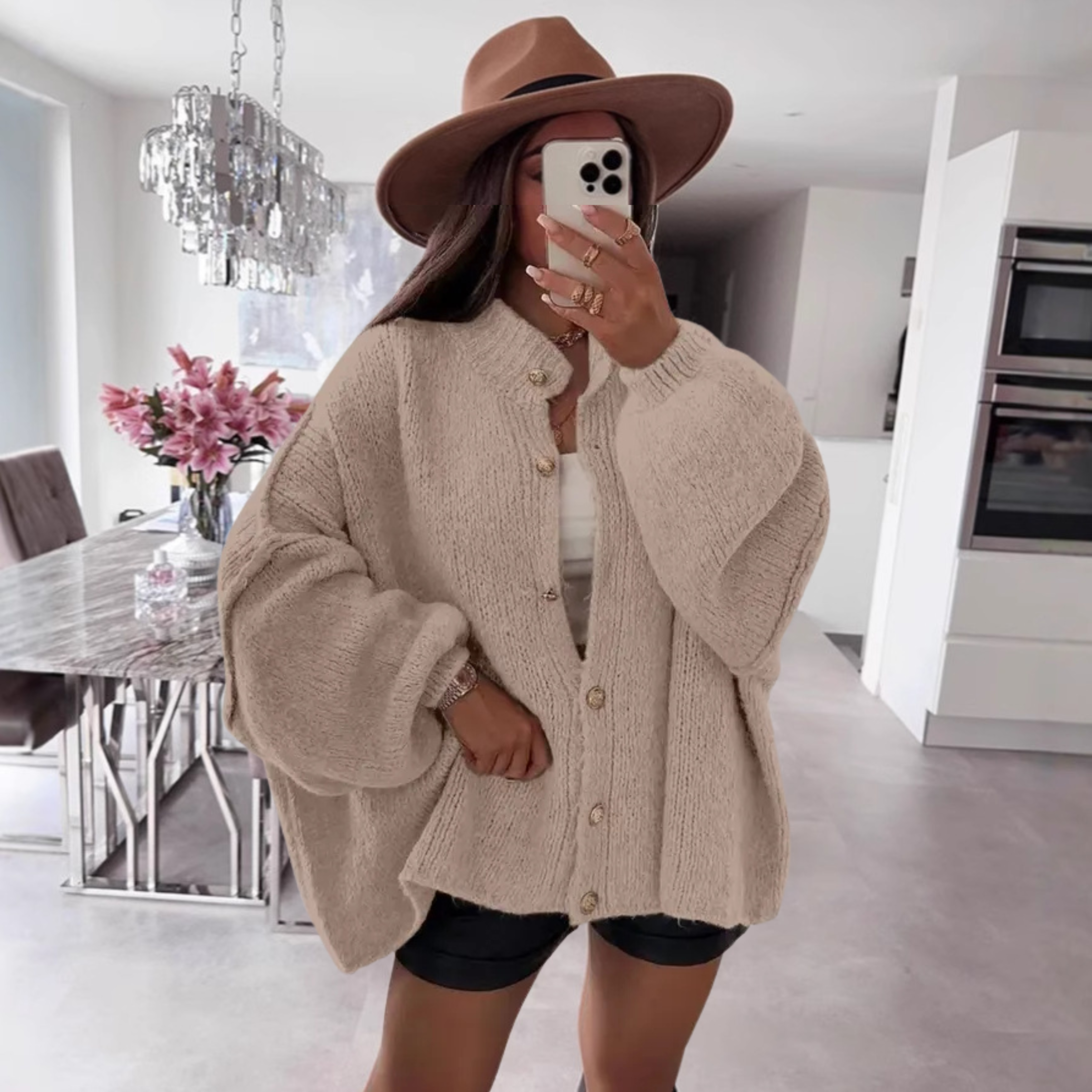 VANDANA™ Classic Button-Down Long-Sleeve Cardigan – Timeless Everyday Essential