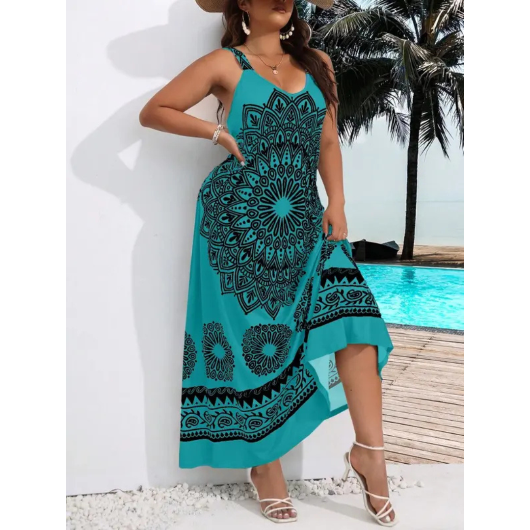 AMARIEL™ Flowy Casual Plus-Size Sleeveless Summer Maxi Dress
