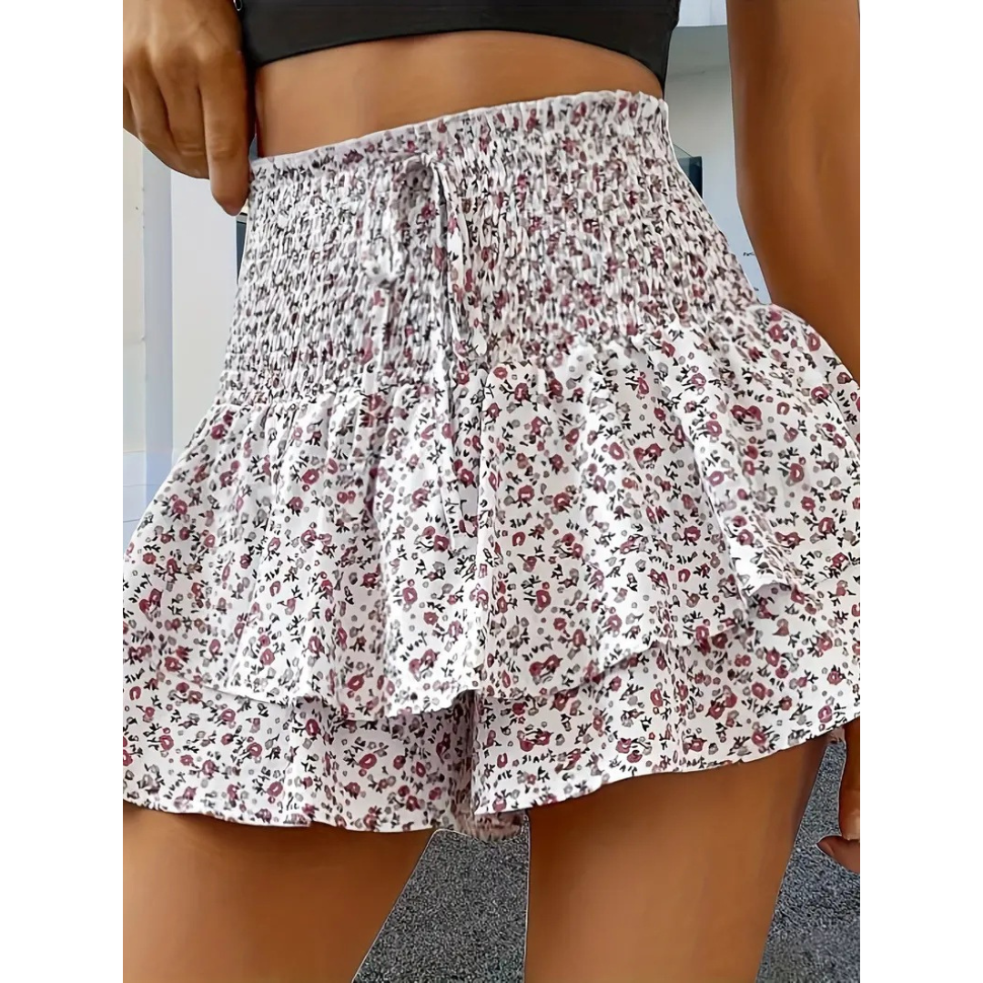 LUNINGNING™ Lightweight Shirred Layered Summer Skort – Breezy, Flowy Comfort for Warm-Weather Style
