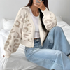 AVIA™ Cozy Leopard-Print Lantern-Sleeve Cardigan
