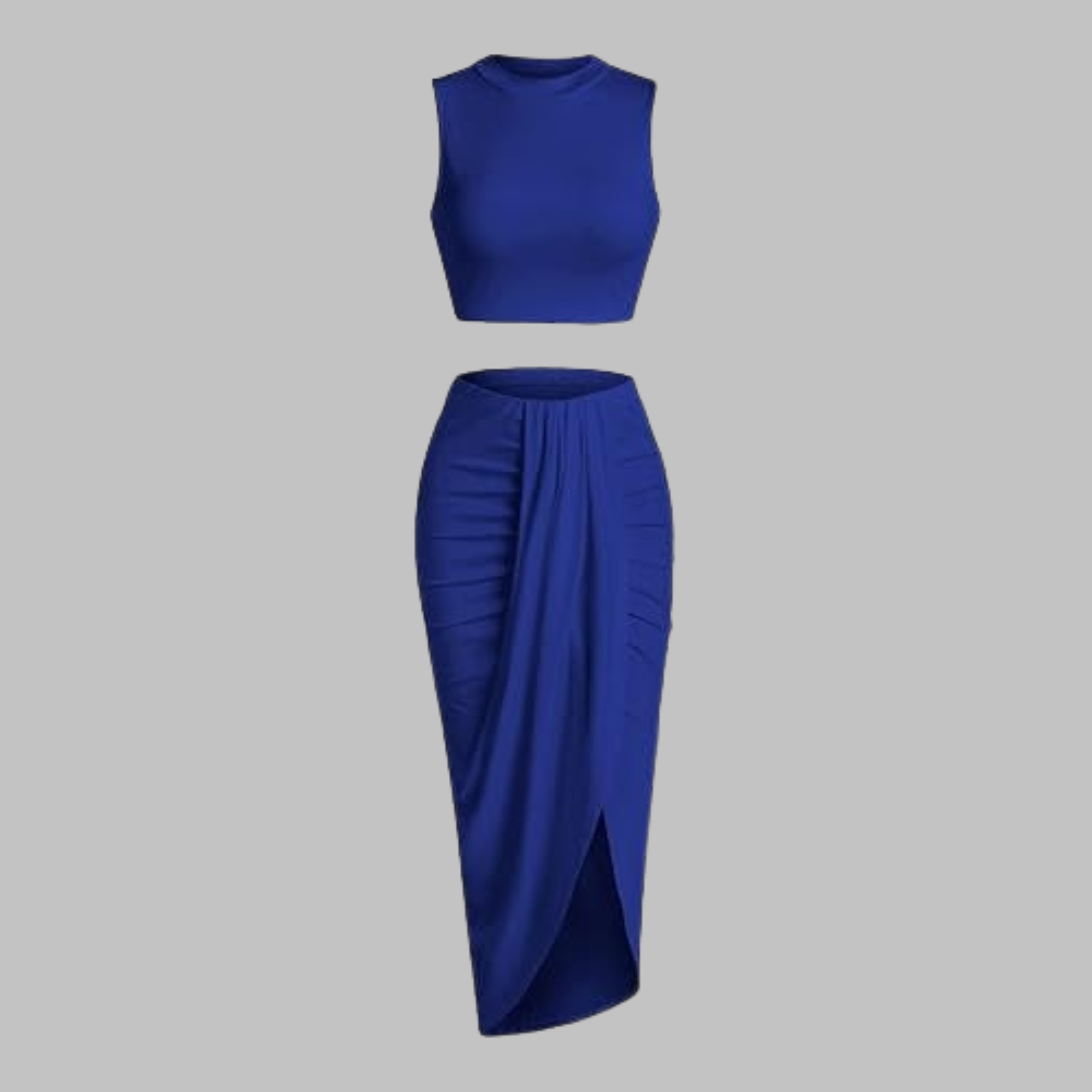 MANUELA™ Elegant Pleated Slit Long Skirt Set - Effortlessly Chic with a Flowing Silhouette