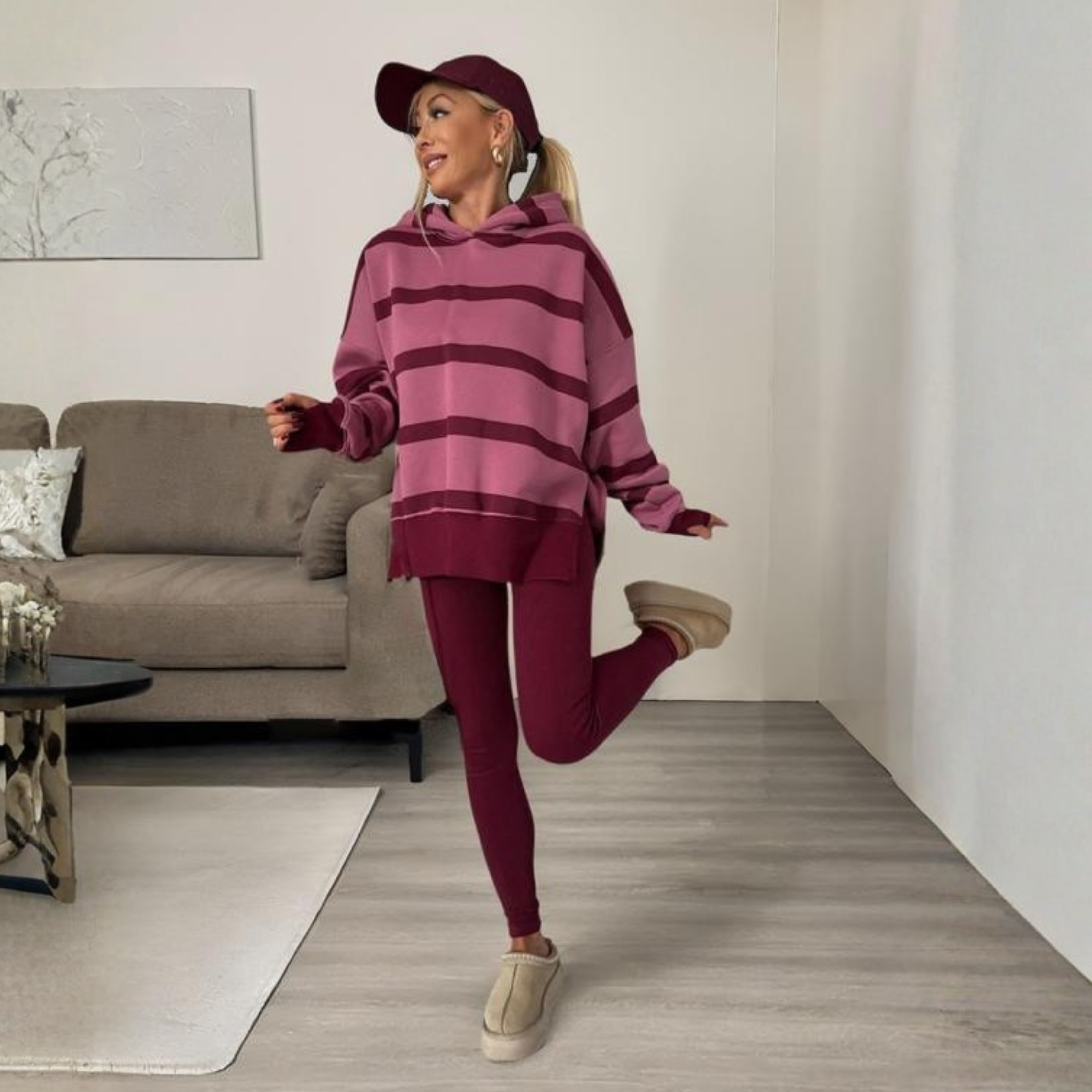 SANIA™ Cozy Casual Long-Sleeve Hoodie & Skinny Pants Set
