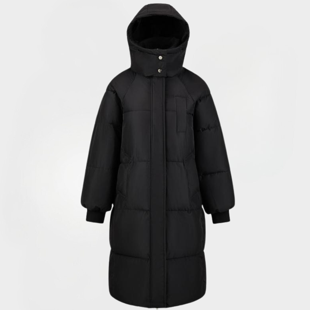 BERNA™ Women's Classic Hooded Puffer Coat – Long Winter Jacket