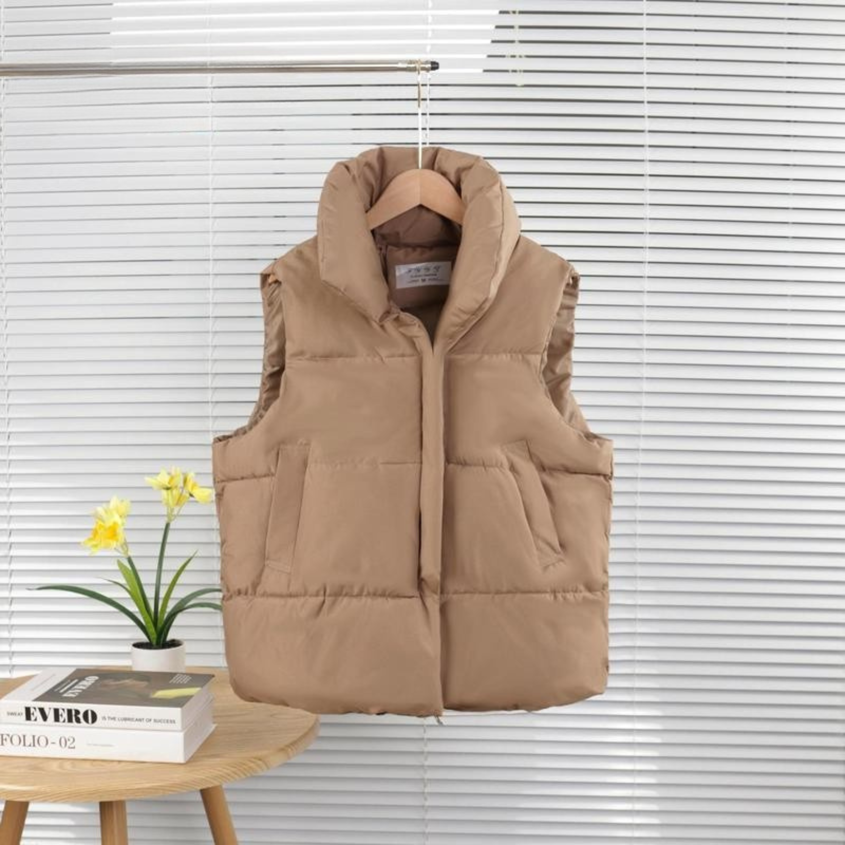 ALULA™ Cozy Oversized High-Neck Sleeveless Puffer Jacket