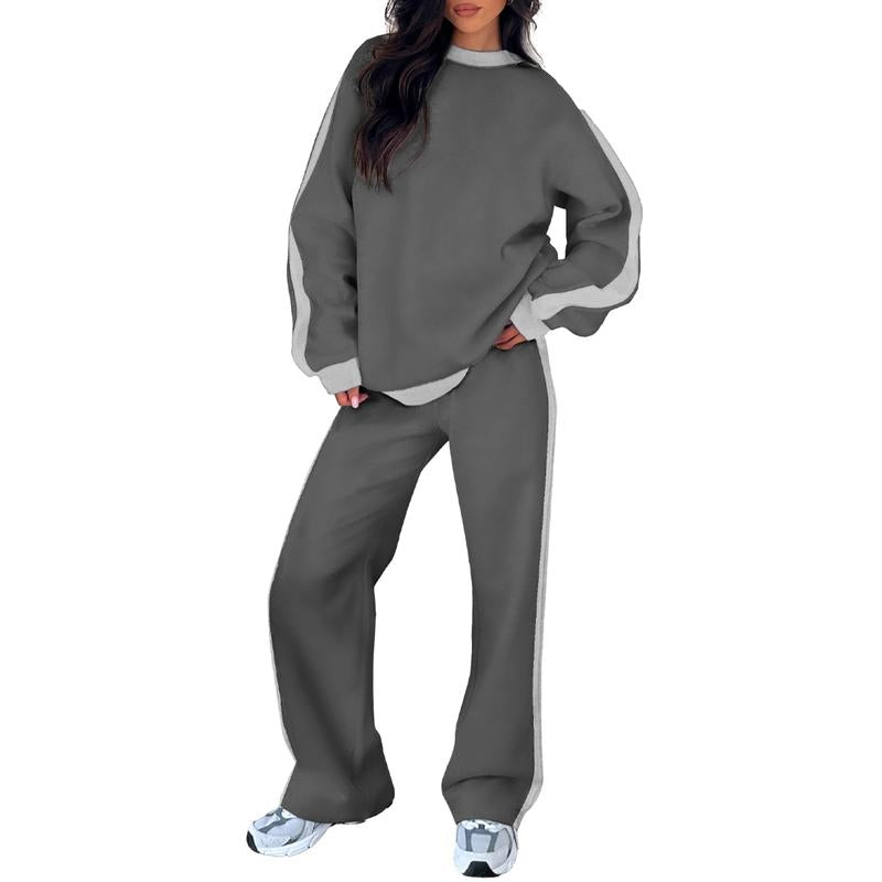 SANDI™ Cozy 2-Piece Lounge Set — Relaxed-Fit Sweatshirt & Straight-Leg Pants