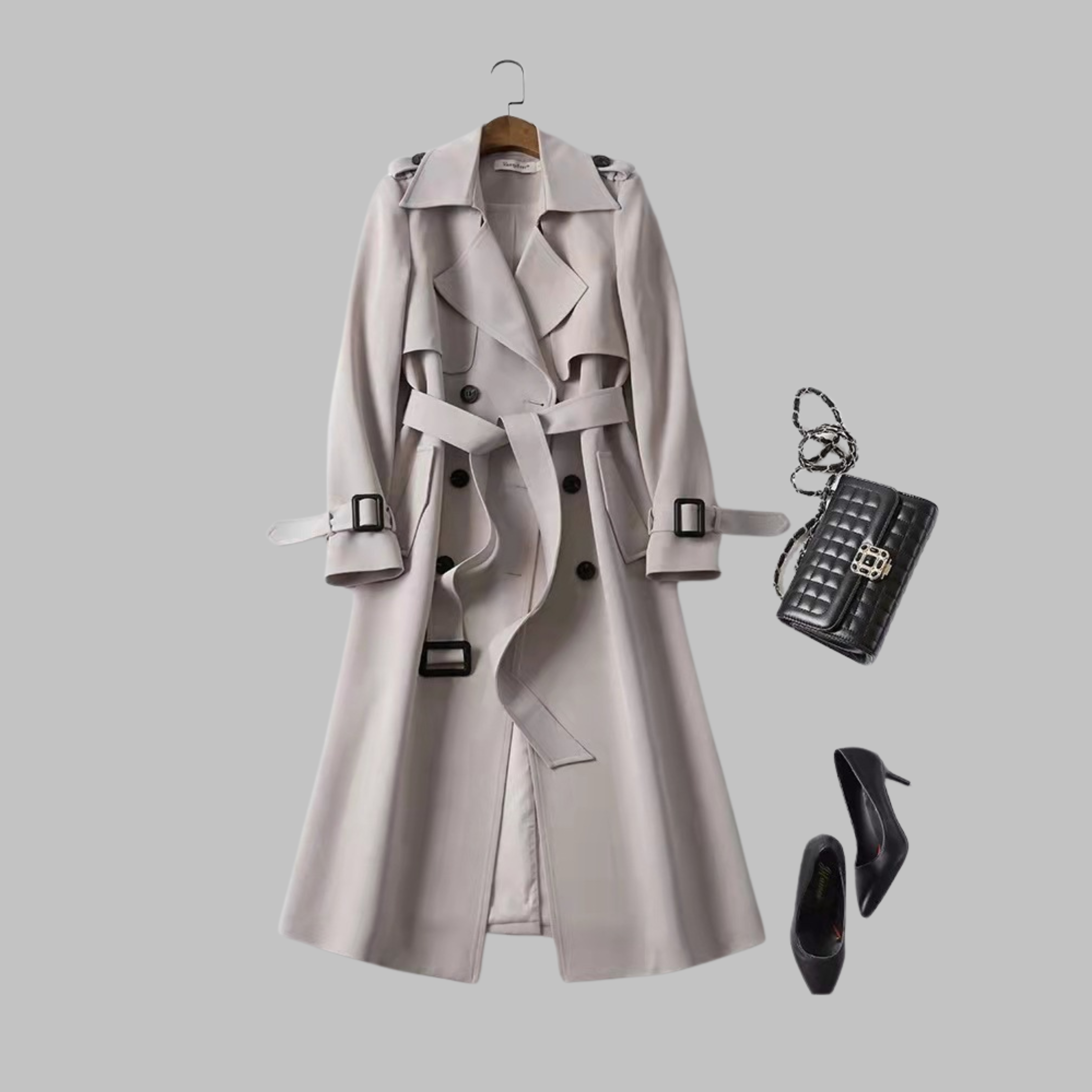 TIA™ - Sophisticated Knee-Length Coat with a Relaxed Fit