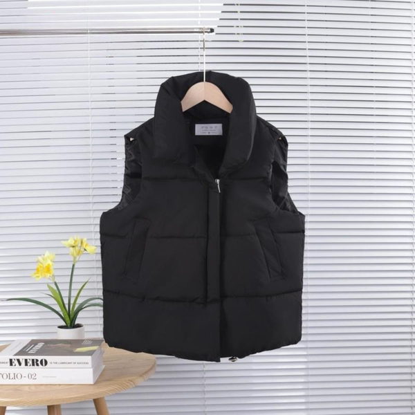 ALULA™ Cozy Oversized High-Neck Sleeveless Puffer Jacket