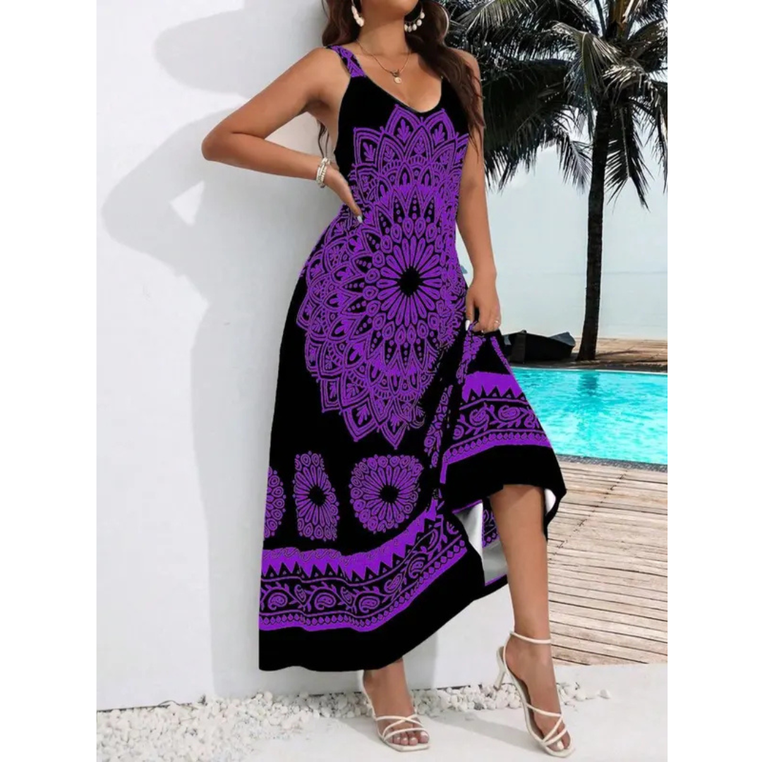 AMARIEL™ Flowy Casual Plus-Size Sleeveless Summer Maxi Dress