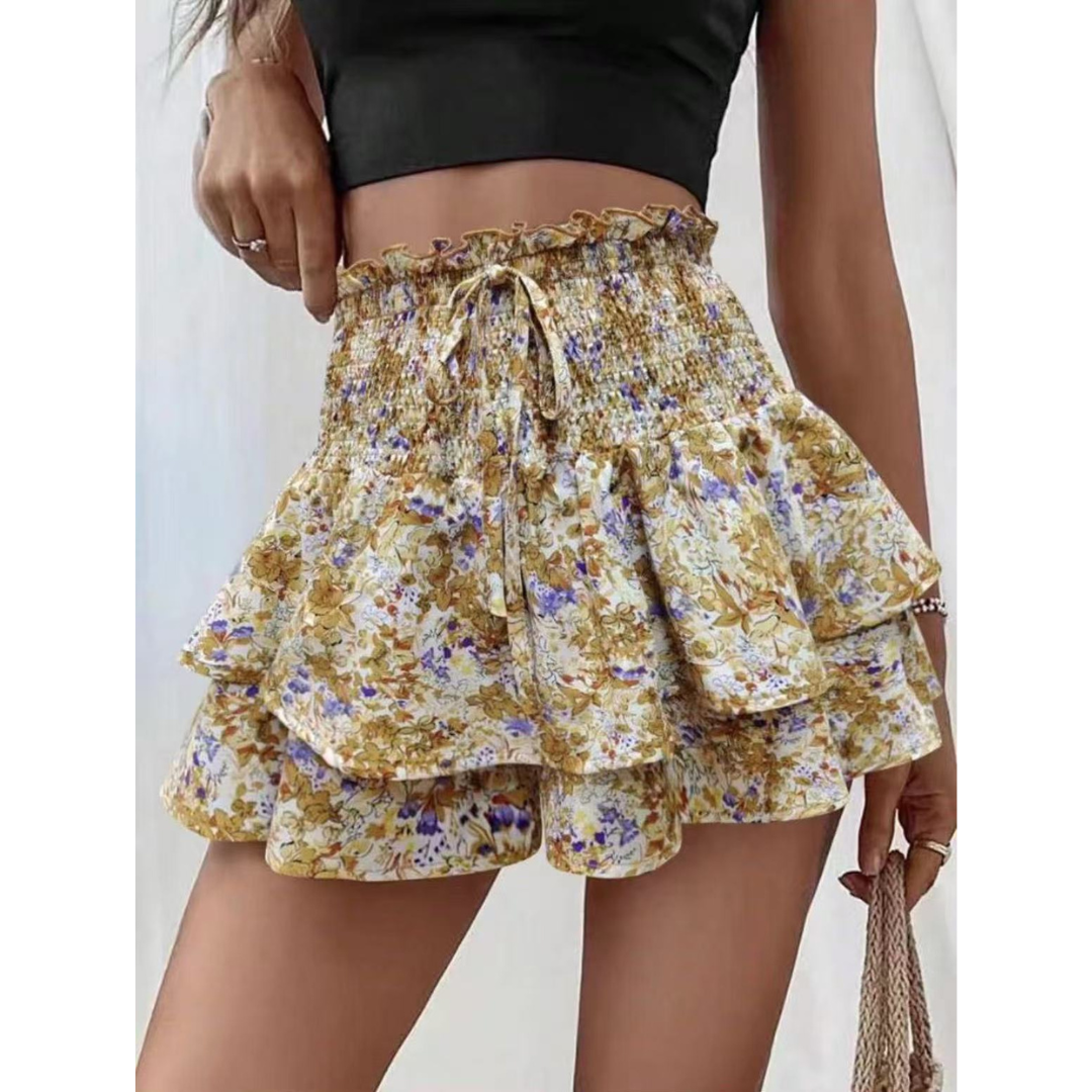 LUNINGNING™ Lightweight Shirred Layered Summer Skort – Breezy, Flowy Comfort for Warm-Weather Style