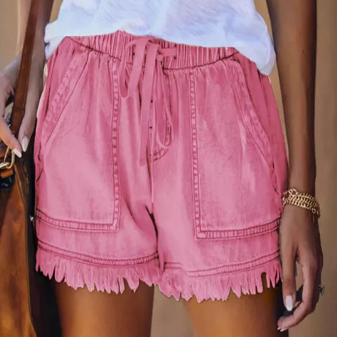 IMELDA™ Soft Waist-Tie Casual Shorts, Relaxed Loose-Fit