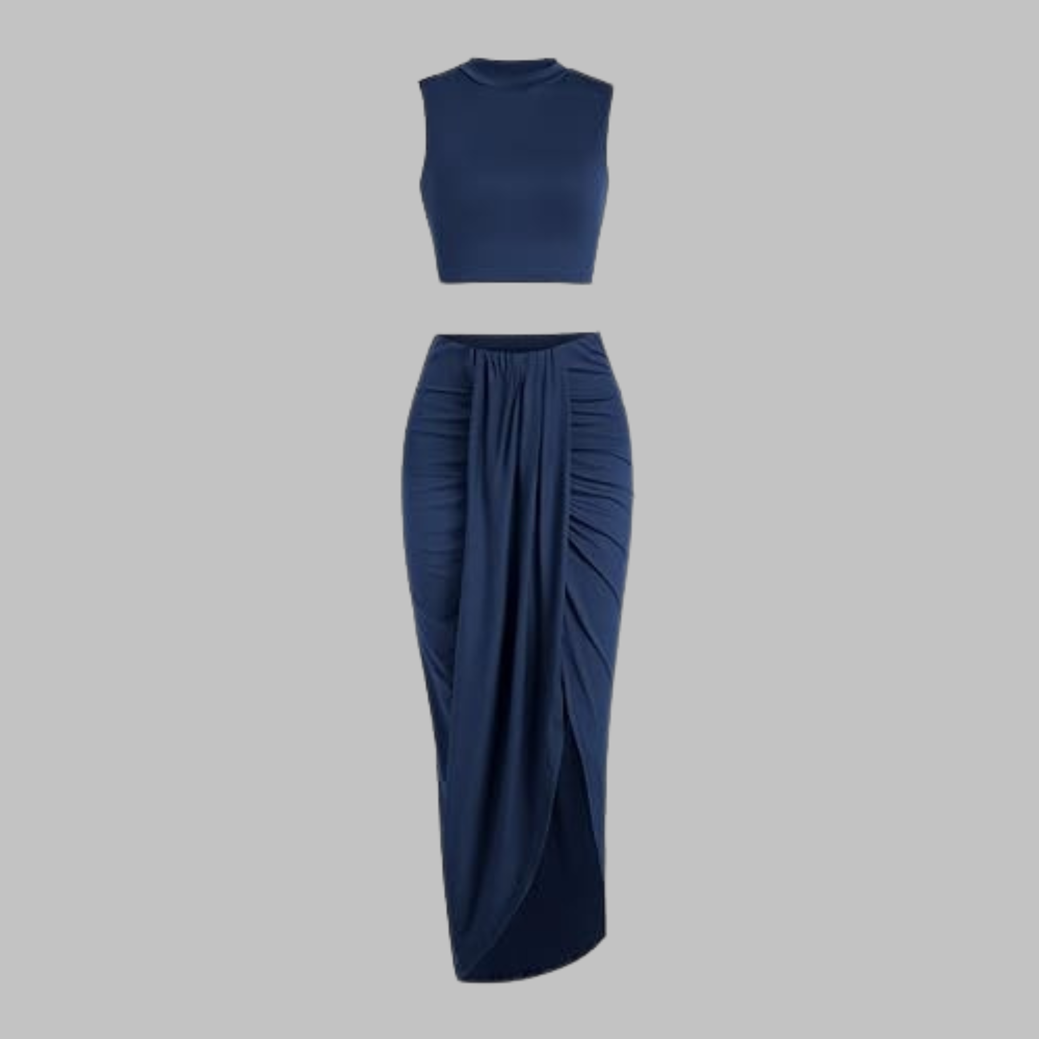 MANUELA™ Elegant Pleated Slit Long Skirt Set - Effortlessly Chic with a Flowing Silhouette