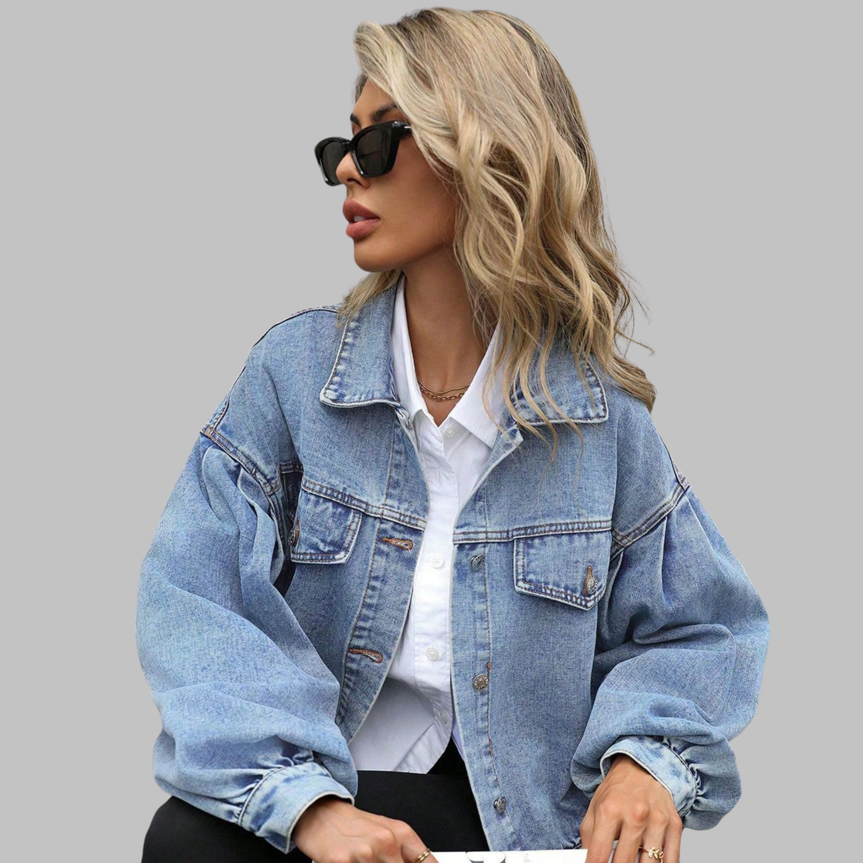 HEILA™ Casual Long-Sleeve Button-Down Jacket - Effortless Everyday Style