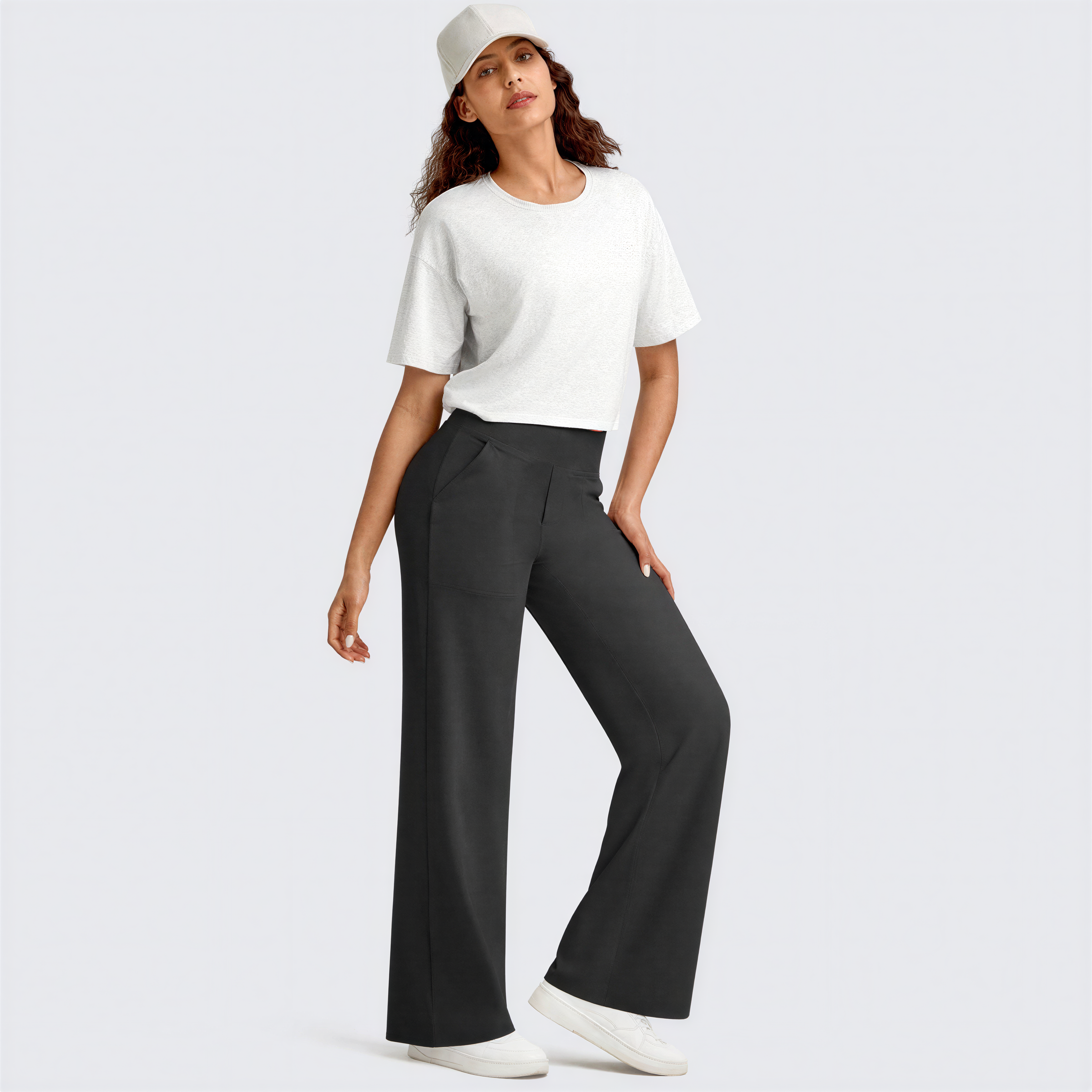 WHITNEY™ Ultra-Comfort High-Waist Wide-Leg Pants for Yoga, Outdoors, and Everyday Fun