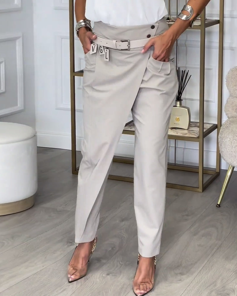 EMILIA™ High-Waisted Pants with Free Belt