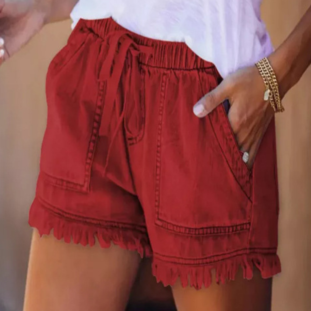 IMELDA™ Soft Waist-Tie Casual Shorts, Relaxed Loose-Fit