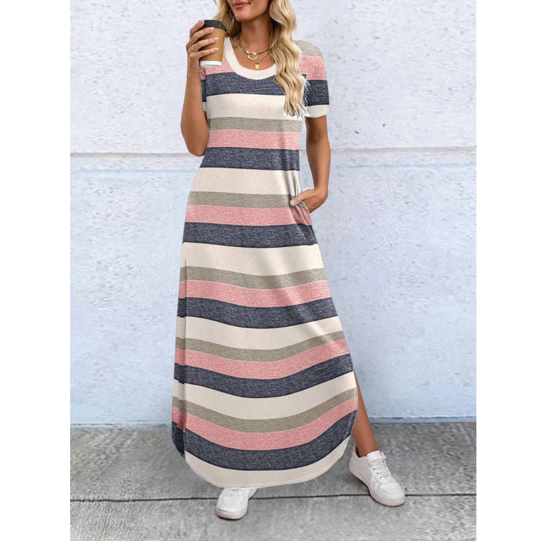 MAGESSA™ Everyday Relaxed-Fit Round-Neck Maxi Dress — Effortless Comfort, Everyday Style
