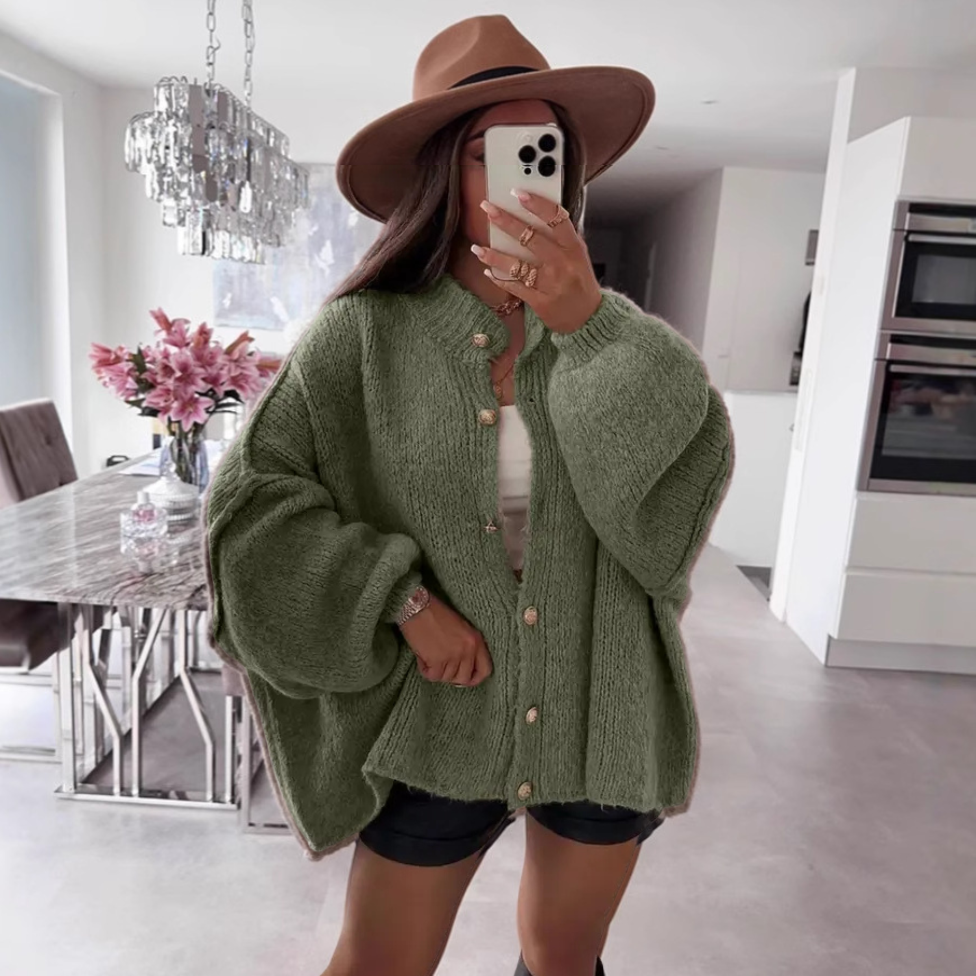 VANDANA™ Classic Button-Down Long-Sleeve Cardigan – Timeless Everyday Essential