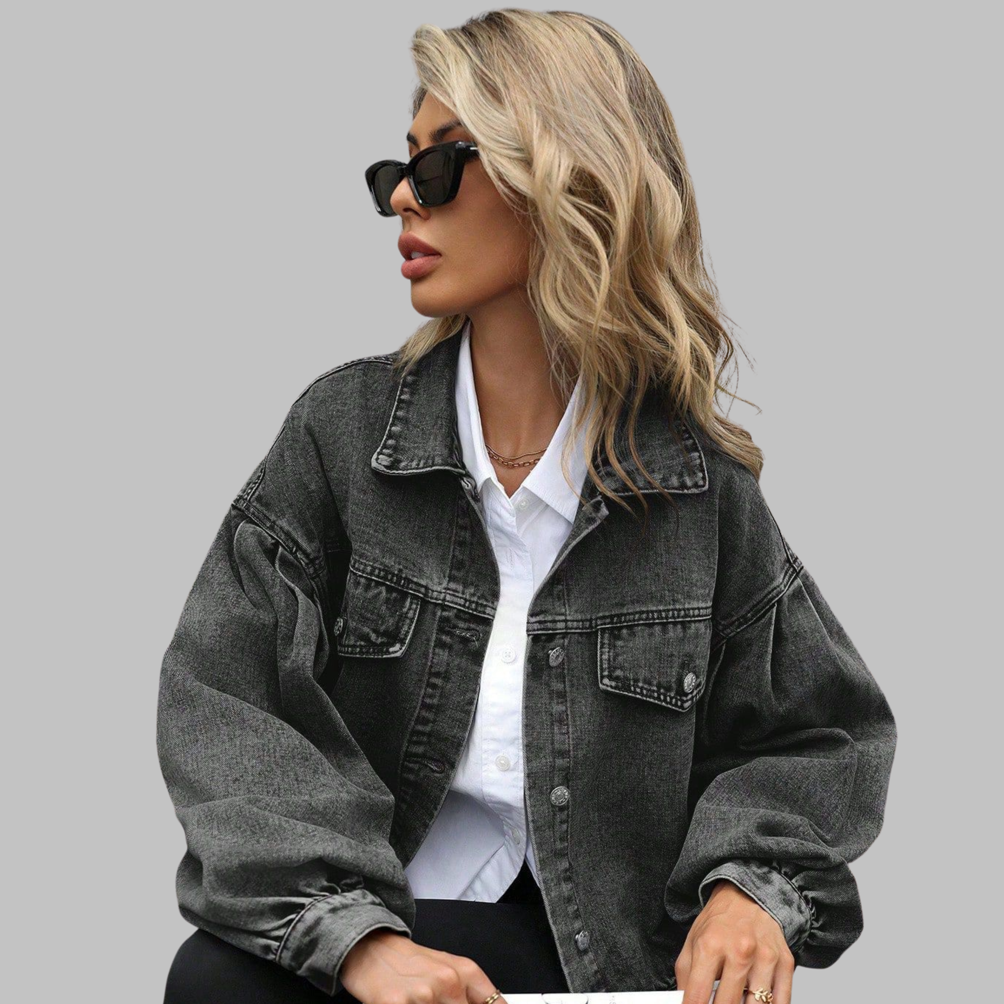 HEILA™ Casual Long-Sleeve Button-Down Jacket - Effortless Everyday Style