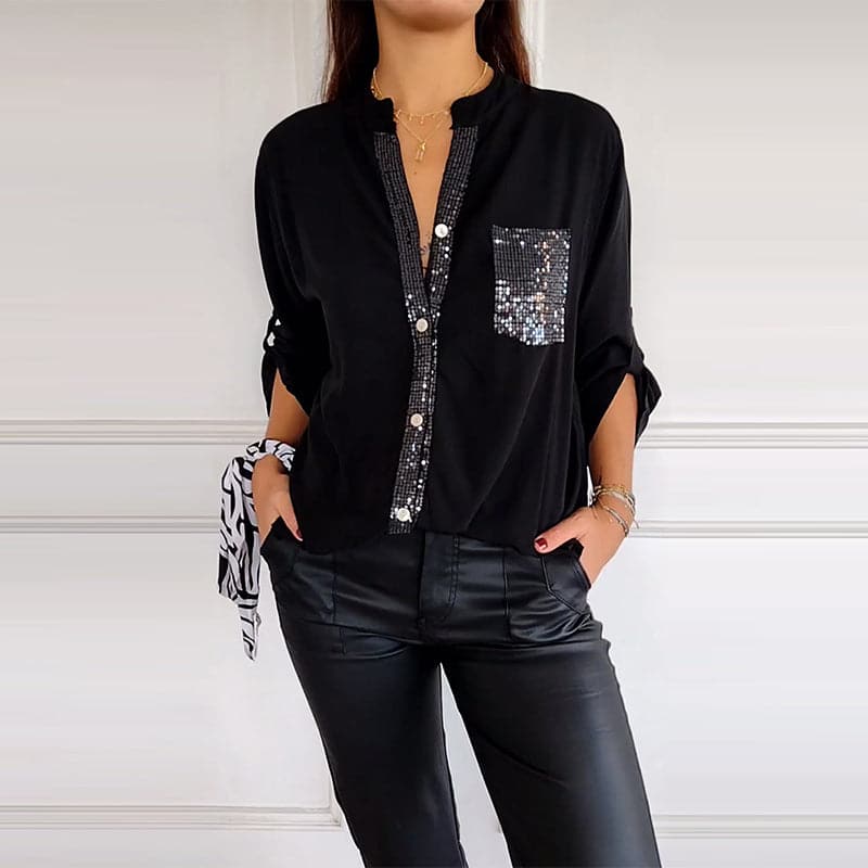 DANICA™ Sequin-Embellished Blouse