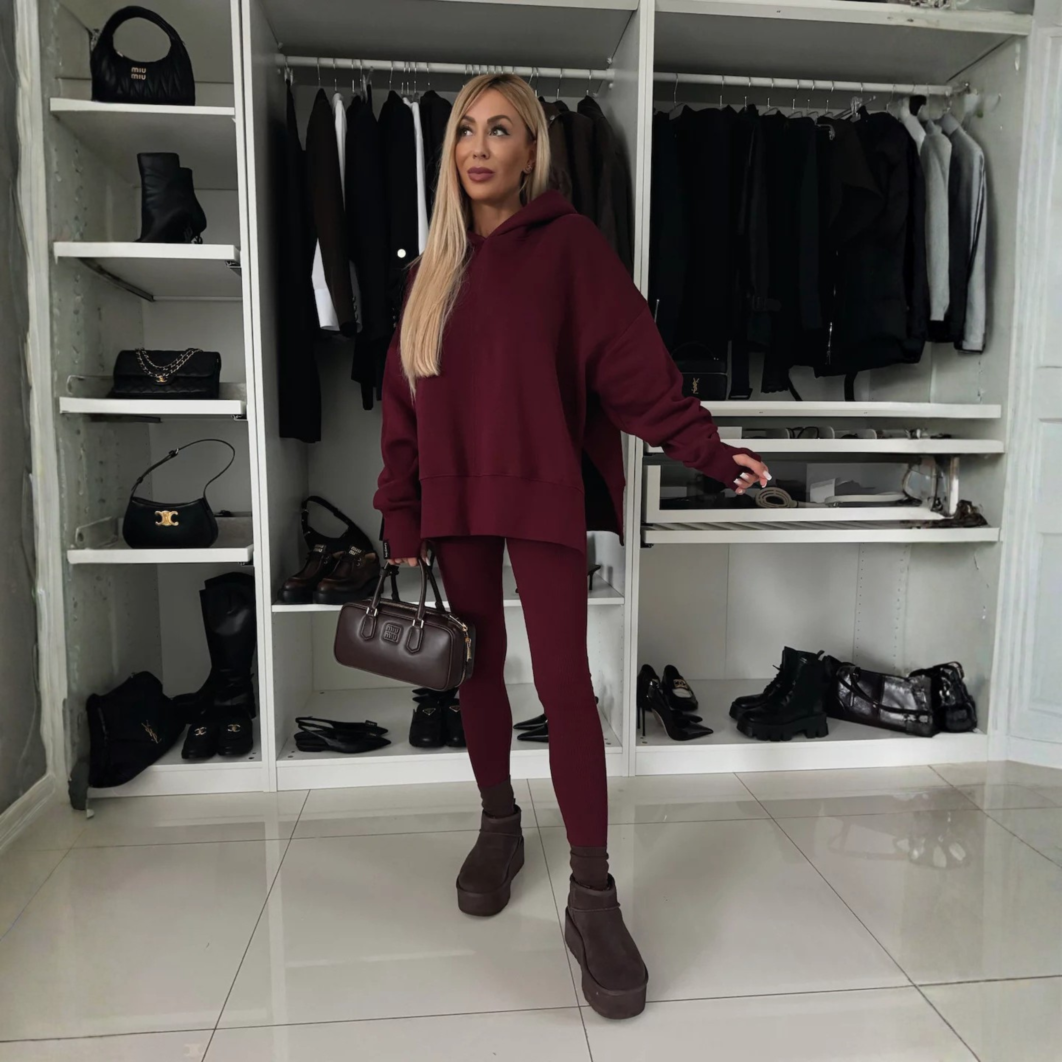 SANIA™ Cozy Casual Long-Sleeve Hoodie & Skinny Pants Set