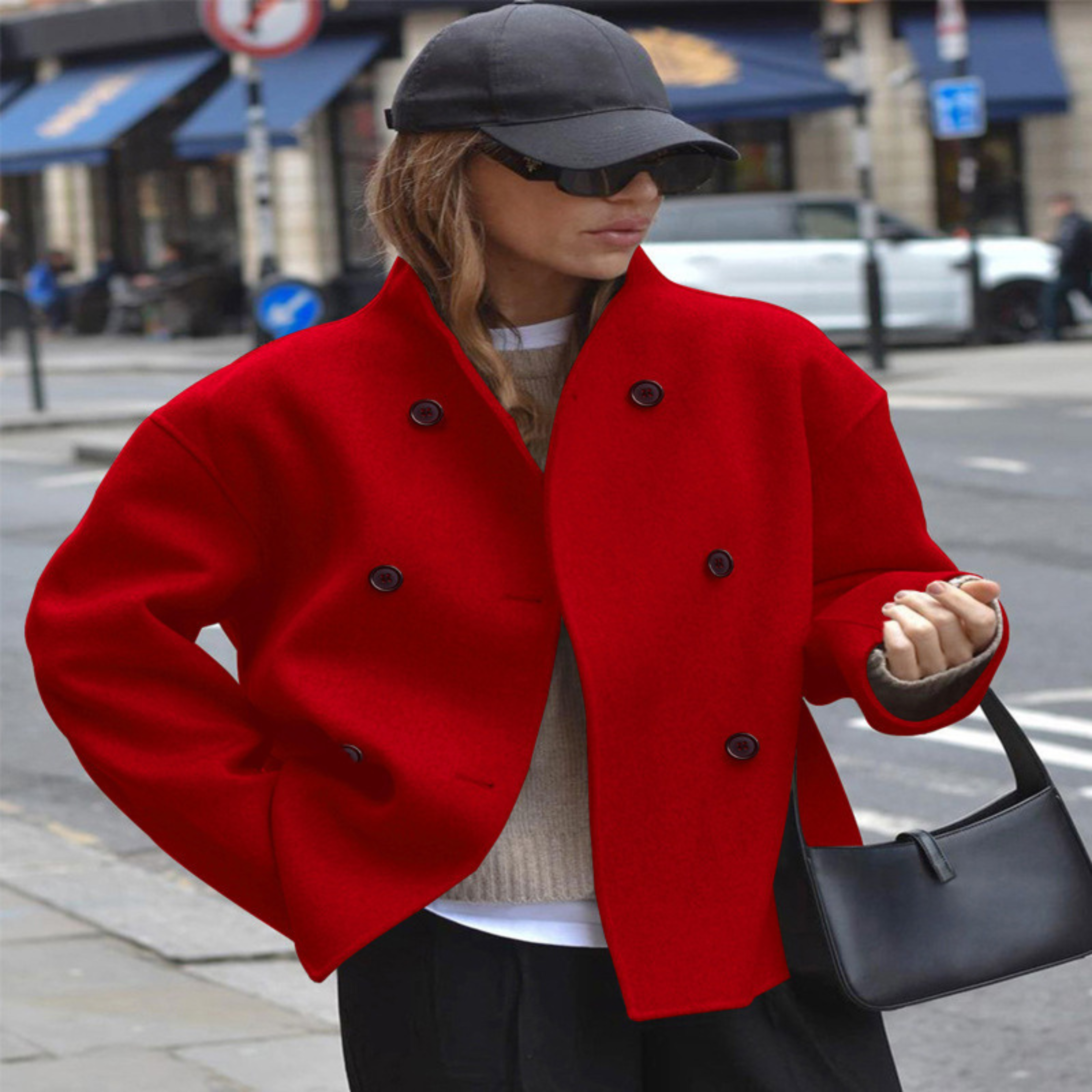 BINI™ Cozy Long-Sleeve Coat with Stand Collar