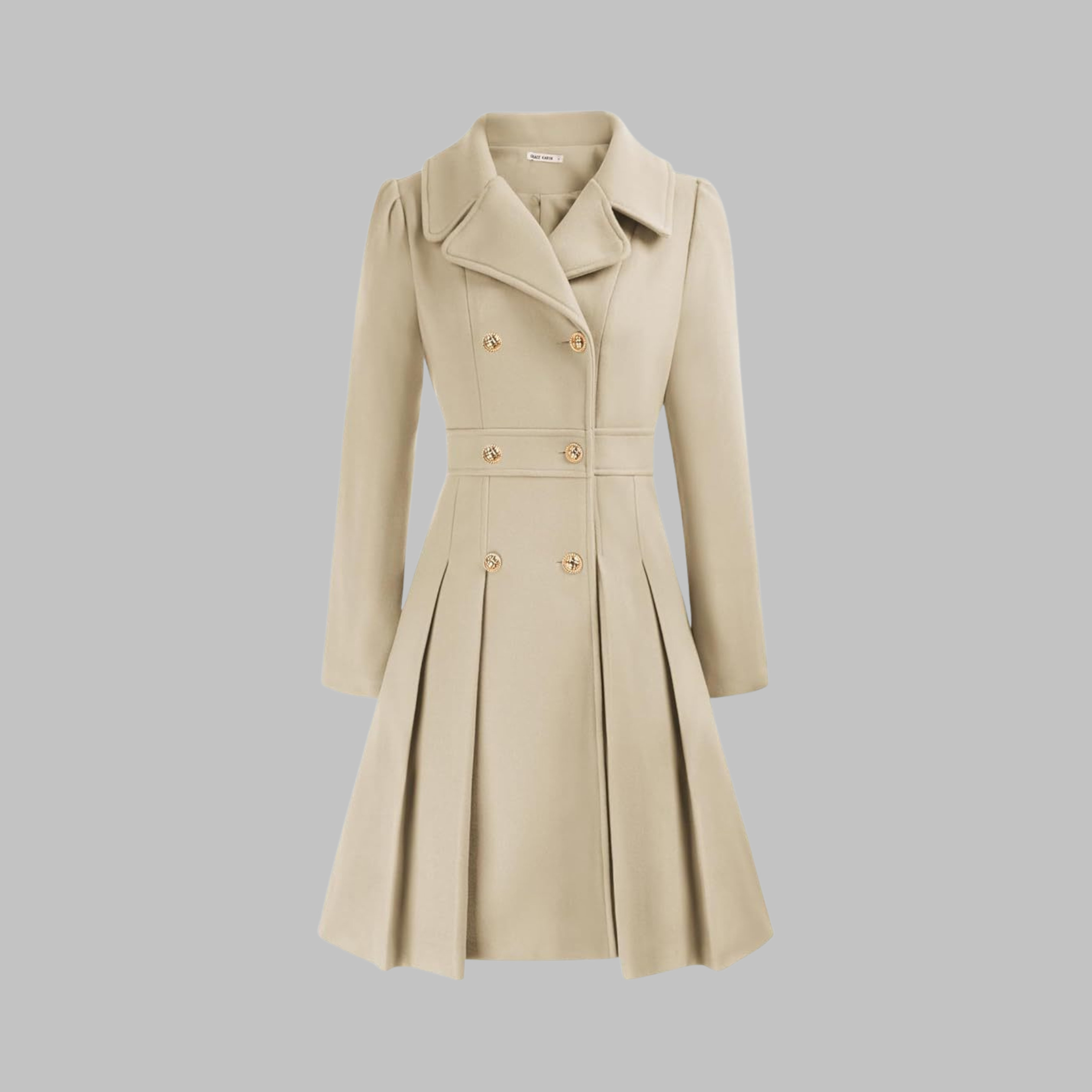 DAMI™ Elegant Double-Button Long-Sleeve Coat