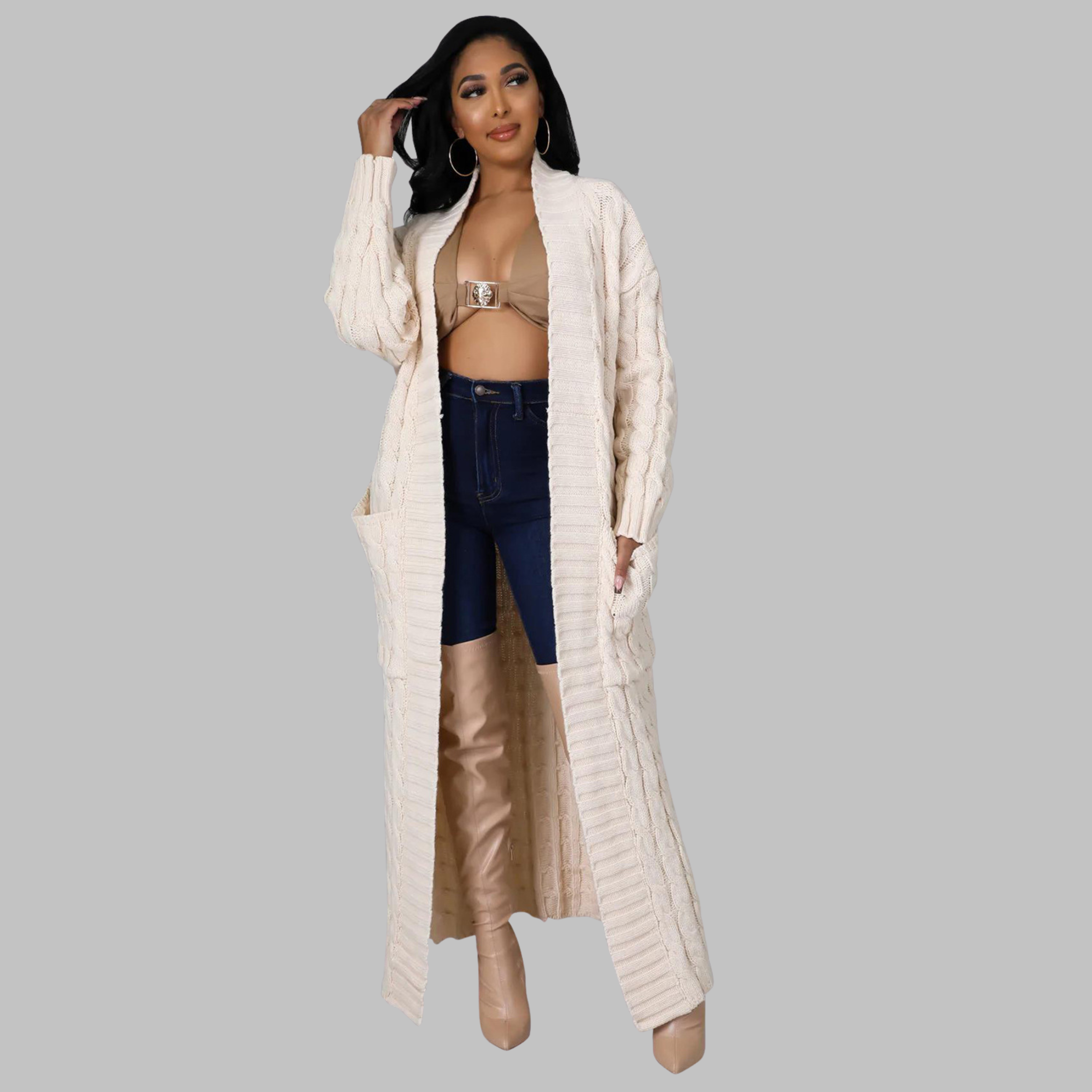 JACKIE™ Cozy Casual Long-Sleeve Cardigan