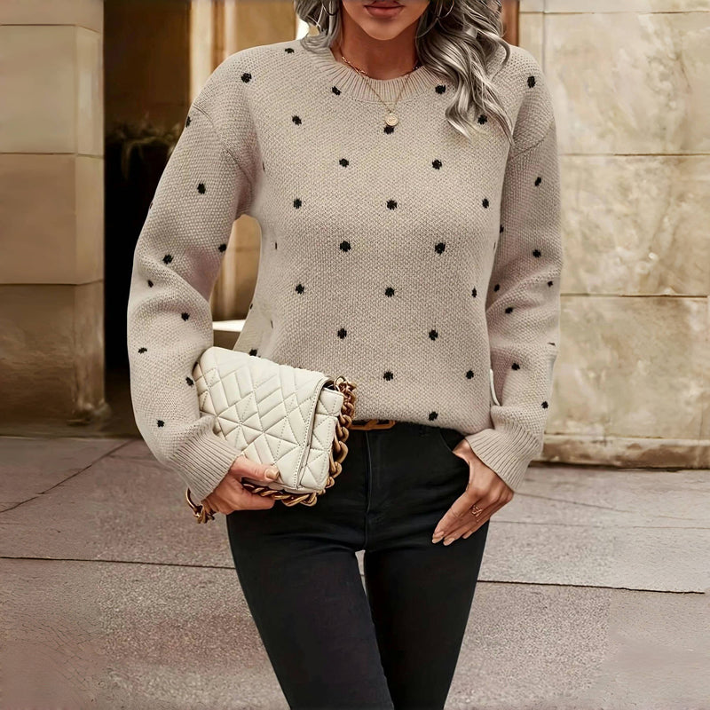 MAEVE™ Polka Dot Knit Sweater
