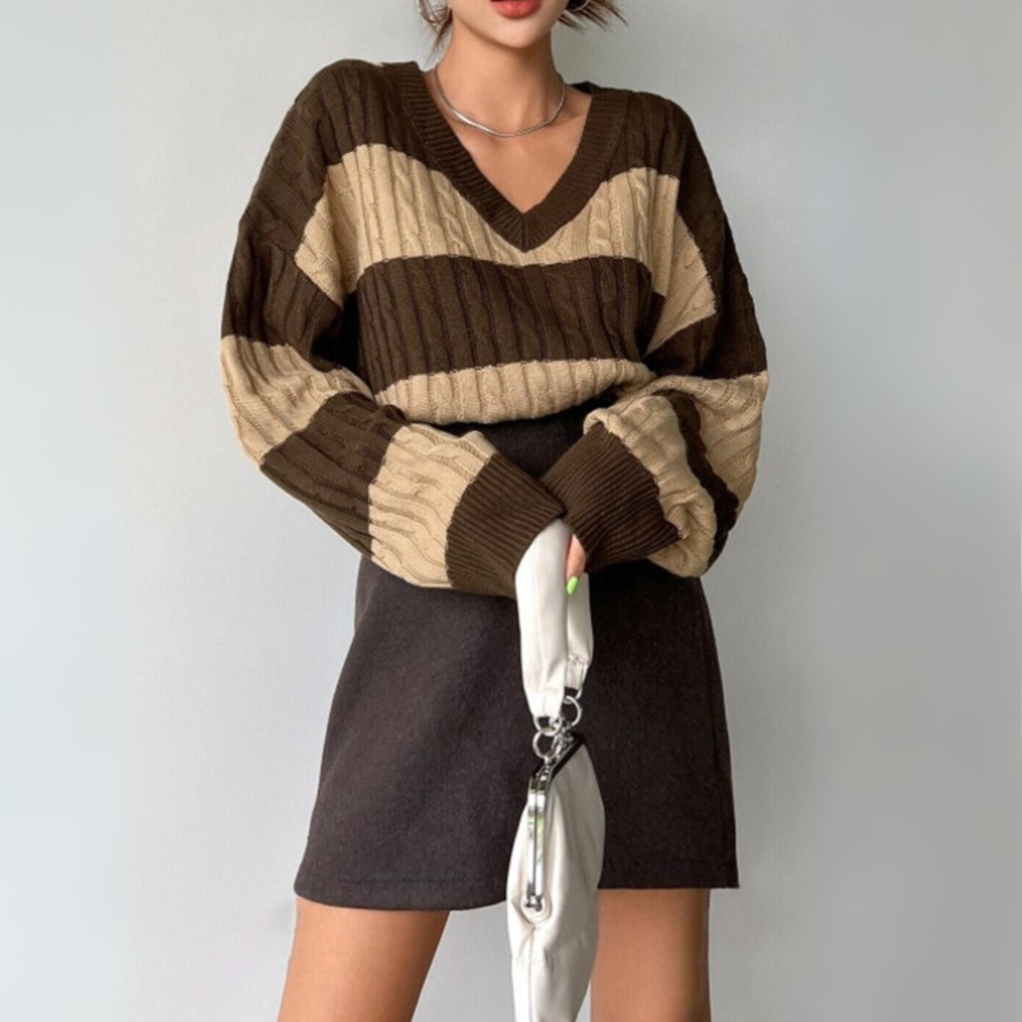 MORTA™ Cozy V-Neck Long-Sleeve Knit Sweater