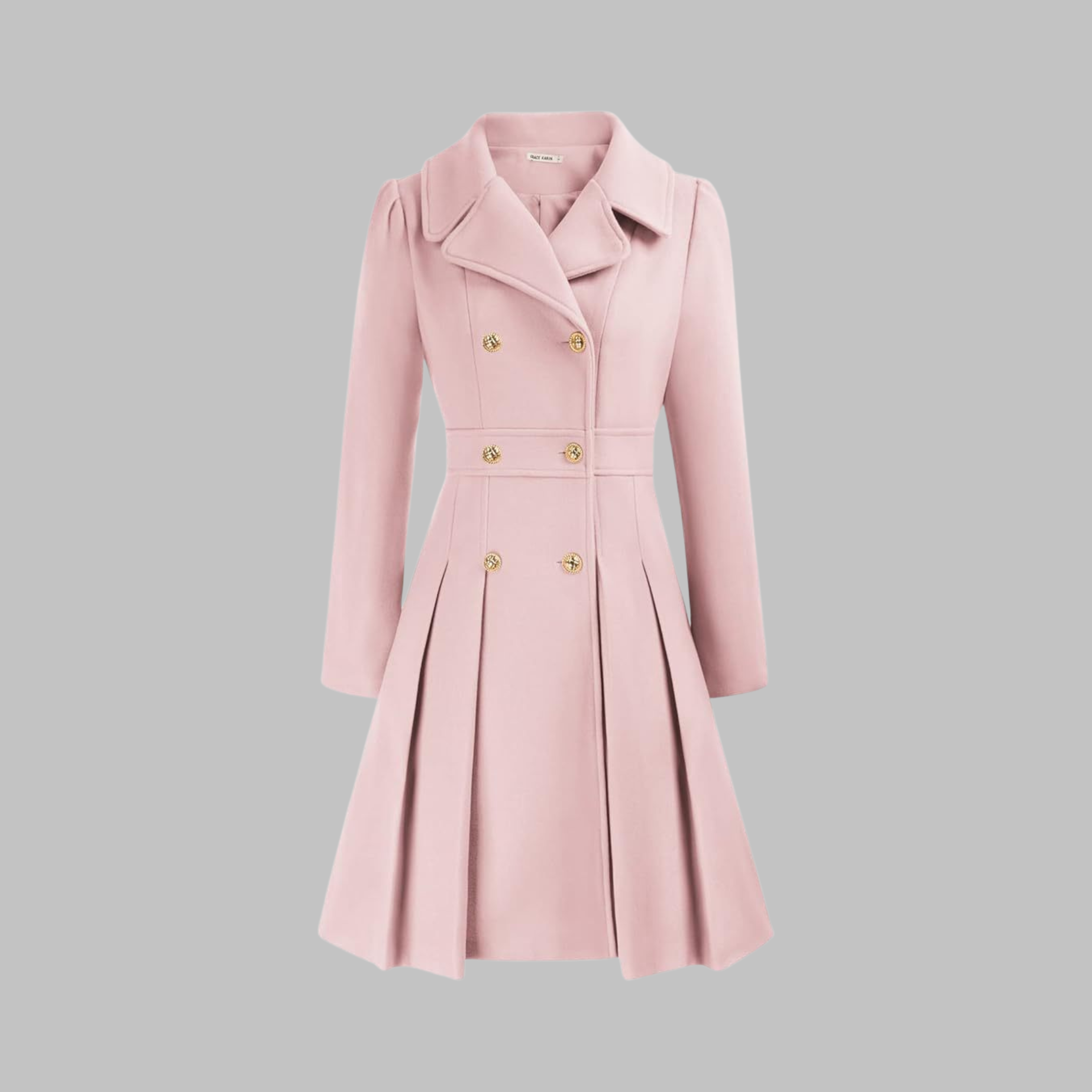 DAMI™ Elegant Double-Button Long-Sleeve Coat