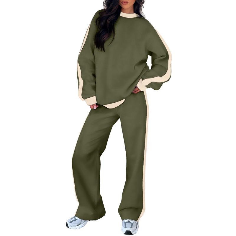 SANDI™ Cozy 2-Piece Lounge Set — Relaxed-Fit Sweatshirt & Straight-Leg Pants