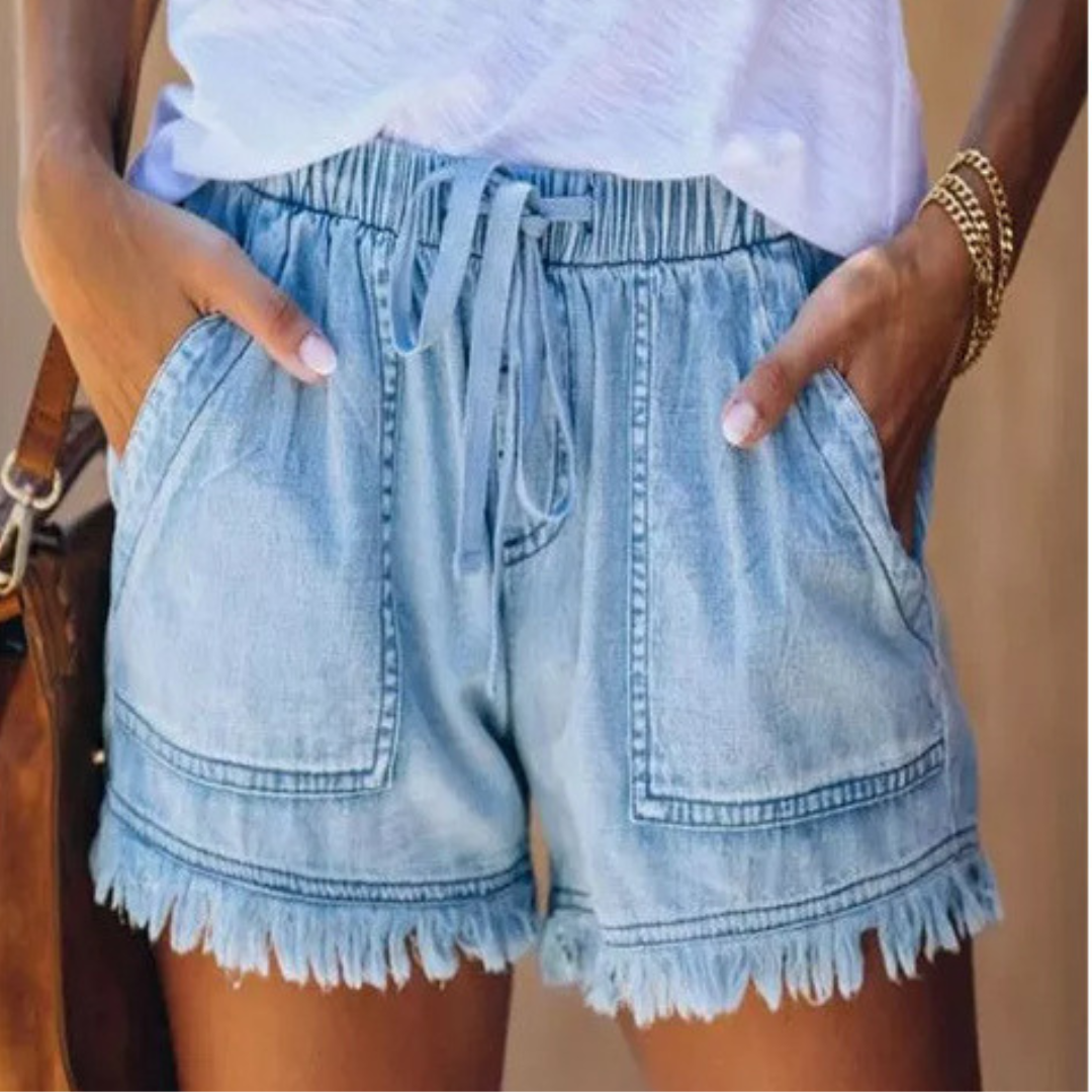 IMELDA™ Soft Waist-Tie Casual Shorts, Relaxed Loose-Fit