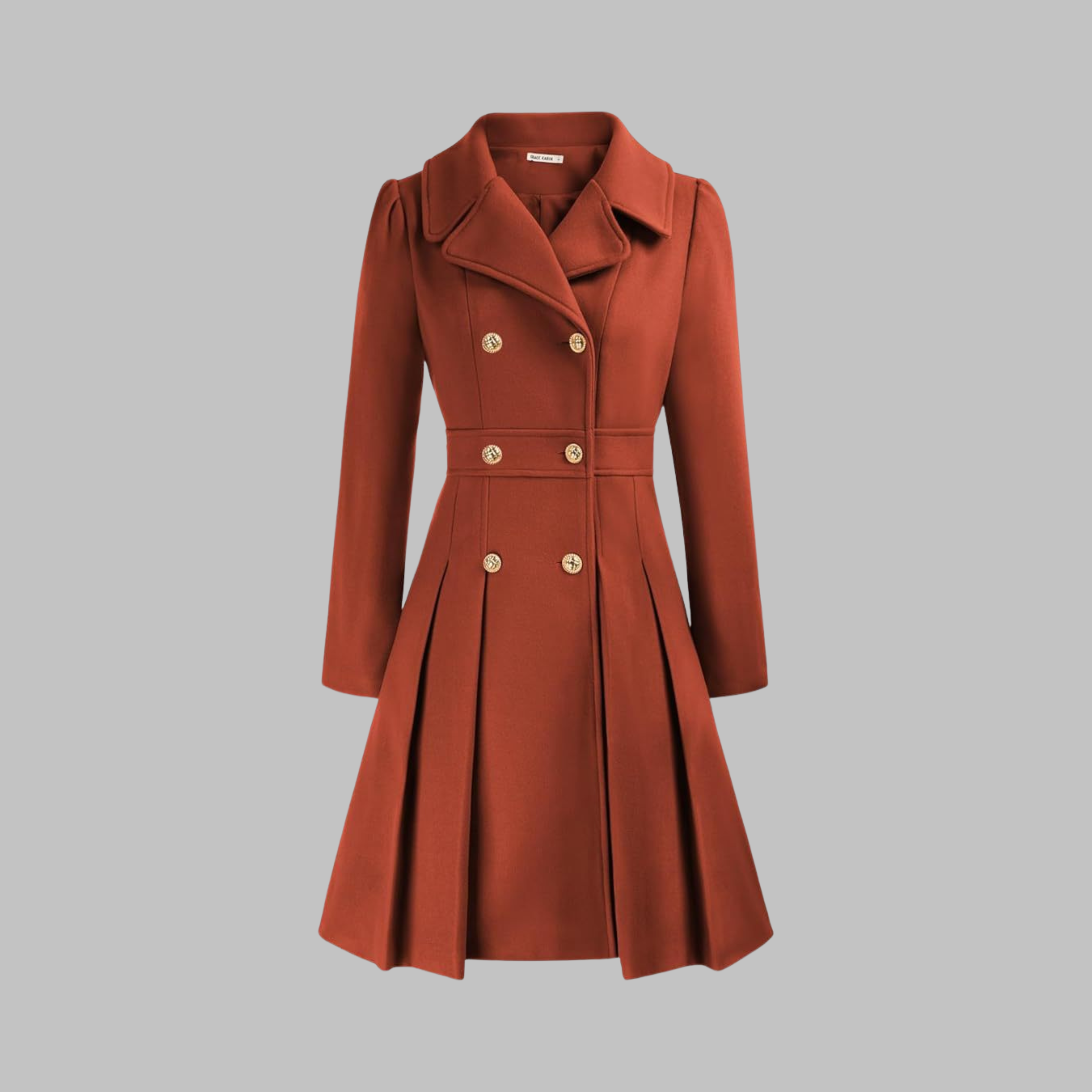 DAMI™ Elegant Double-Button Long-Sleeve Coat